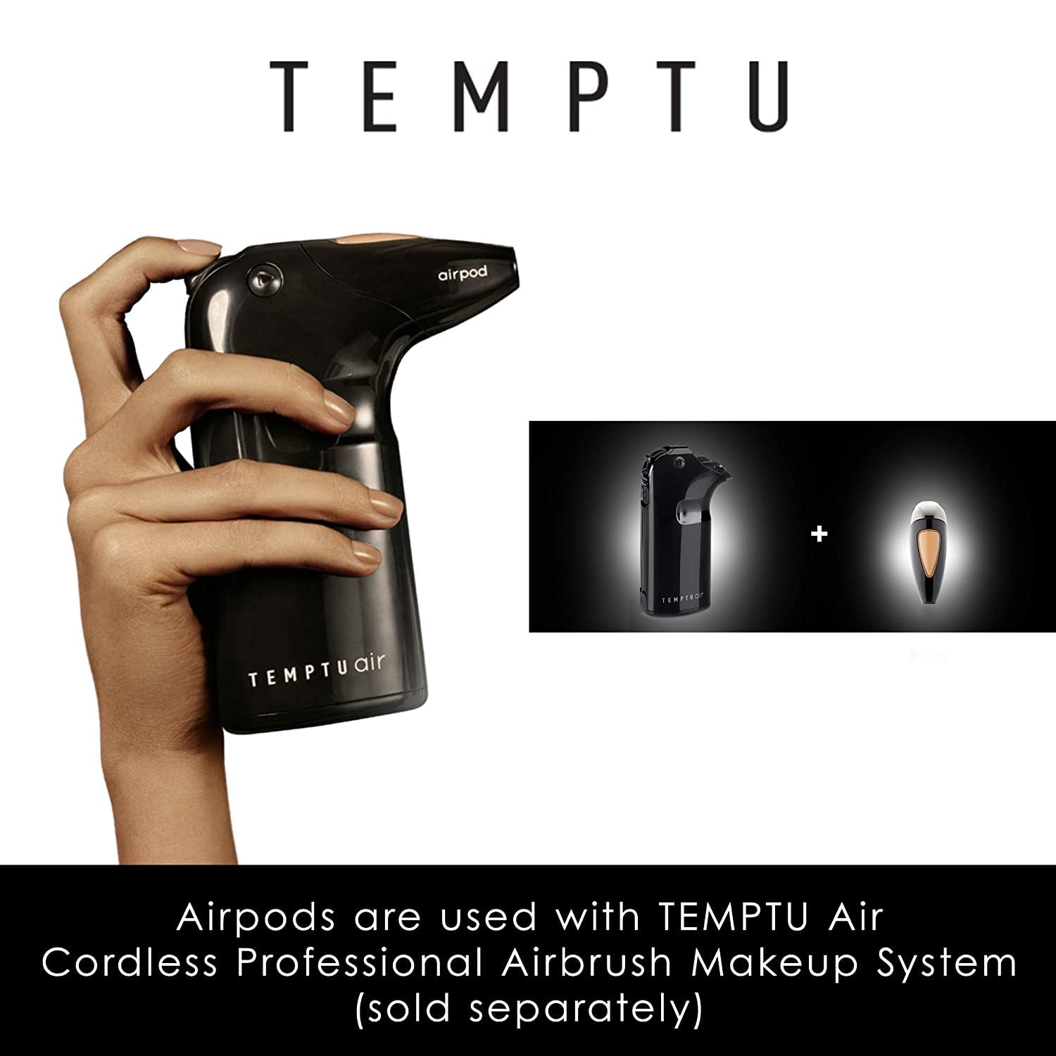 Temptu Perfect Canvas Airbrush Concealer & Color Corrector Airpod, Light Peach, 0.28 Fl Oz (Pack of 1)