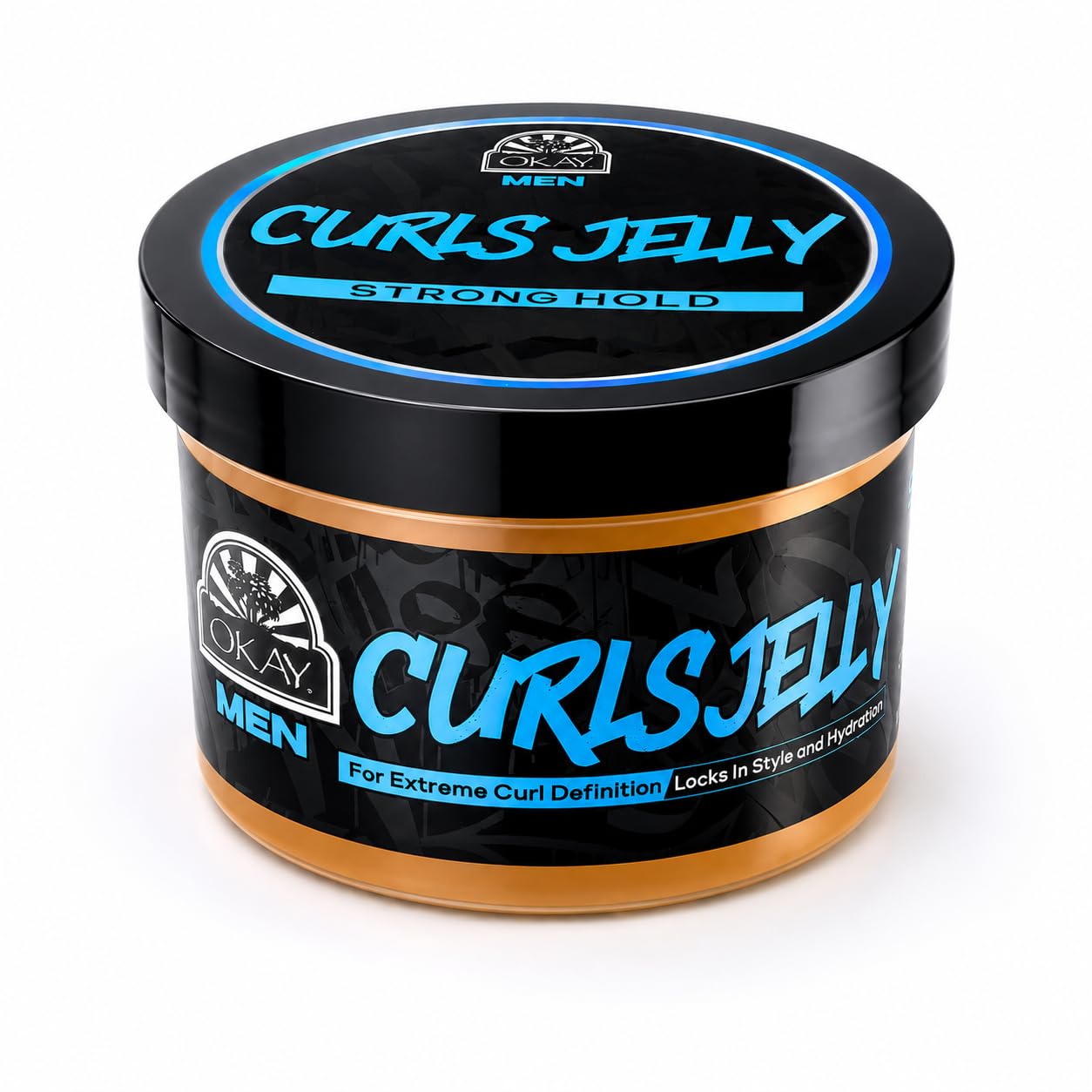 OKAY Mens Curls Jelly, 7 oz  Curl Defining Styling Gel for Men, Lightweight Hold, Frizz Control & Natural Shine, ParabenFree H
