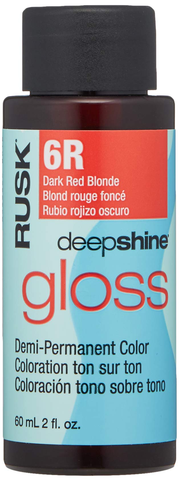 Deepshine Gloss Demi-Permanent Color - 6R Dark Red Blonde By Rusk For Unisex - 2 Oz Hair Color