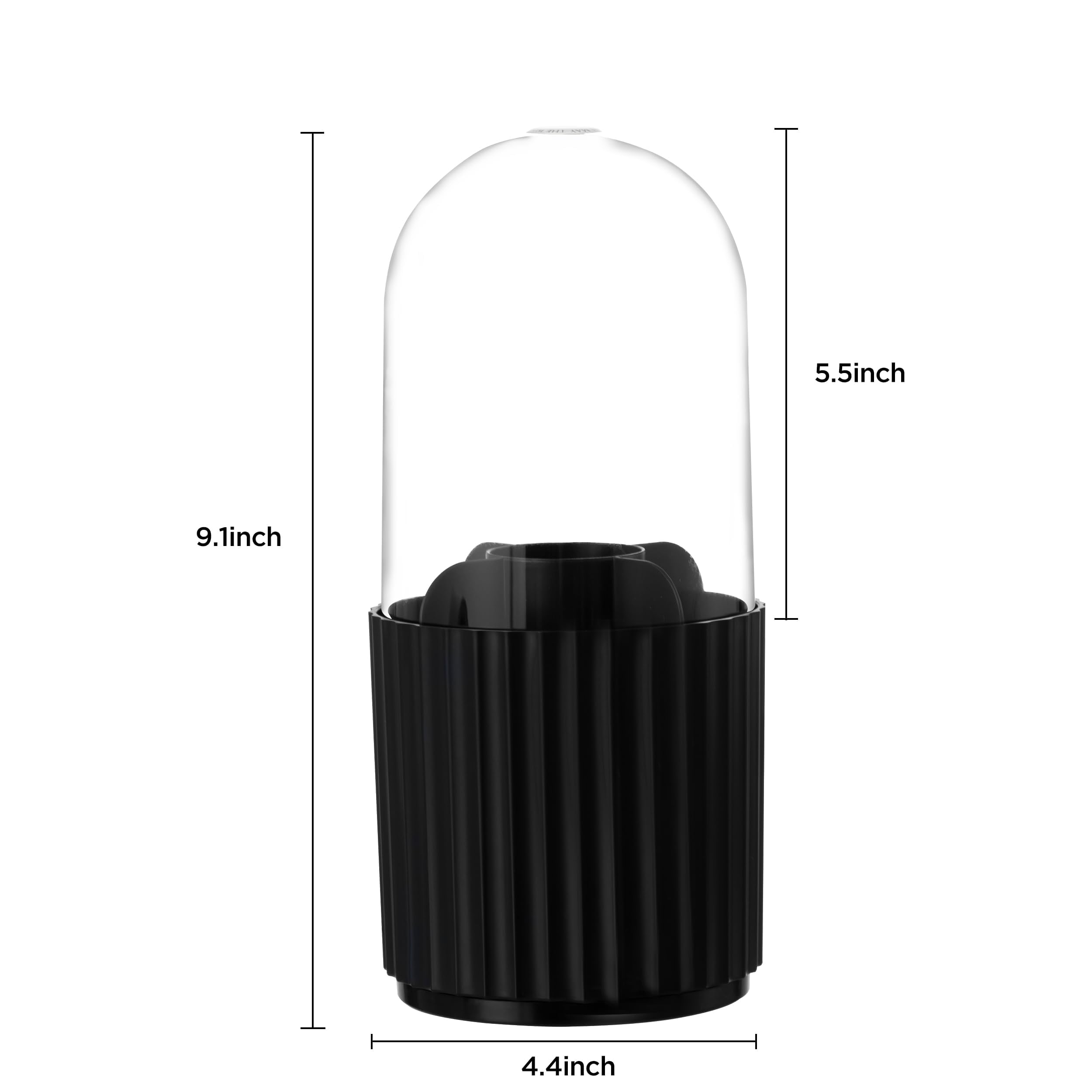 Hblife Makeup Brush Holder With Lid 360 Rotating Brush Organizer With Cover Cosmetic Organizer Dustproof Makeup Brushes Containe