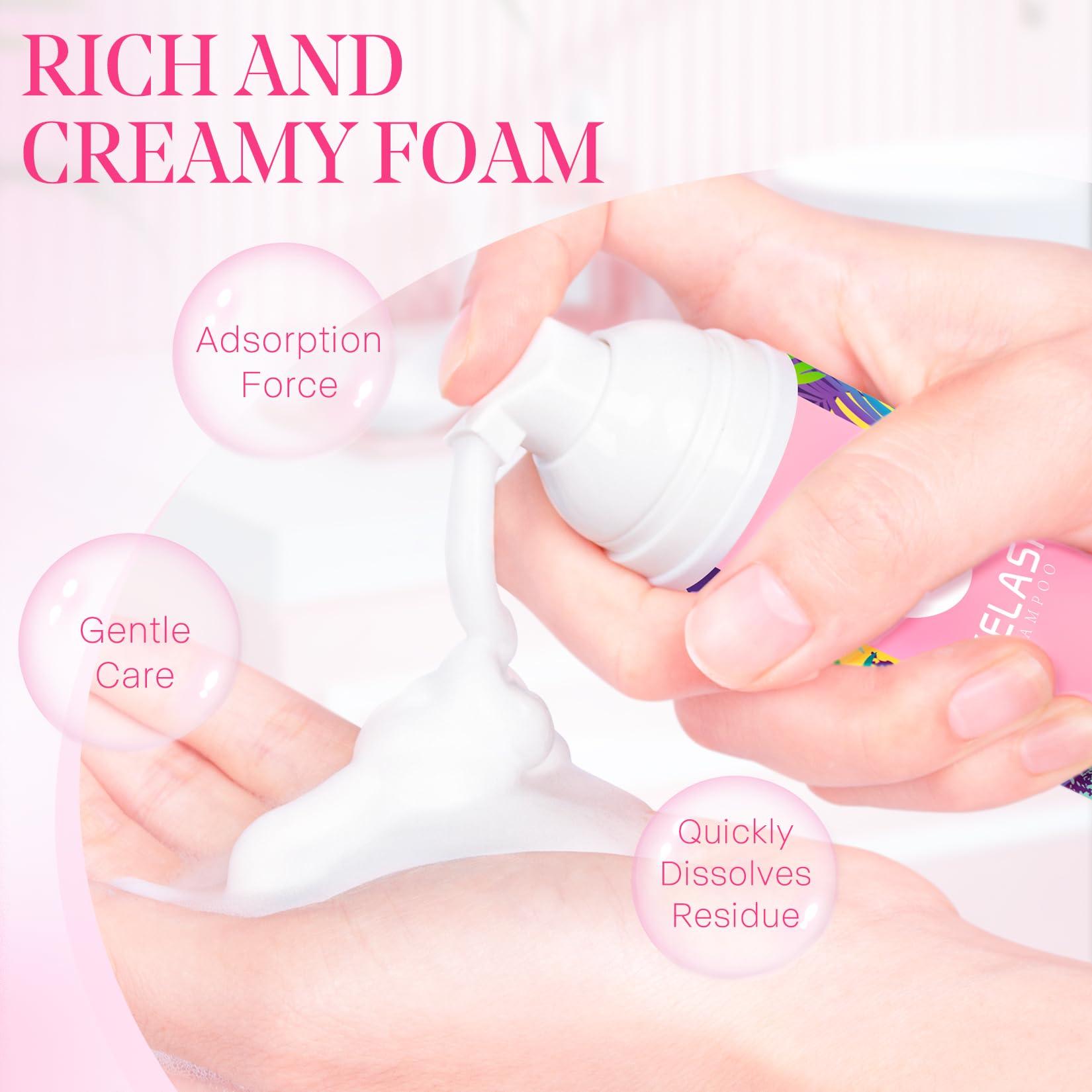 Setgnur Lash Shampoo For Lash Extensions 60Ml Eyelash Extension Cleanser Lash Shampoo Cleaning Kit With Shampoo Brush & Mascara