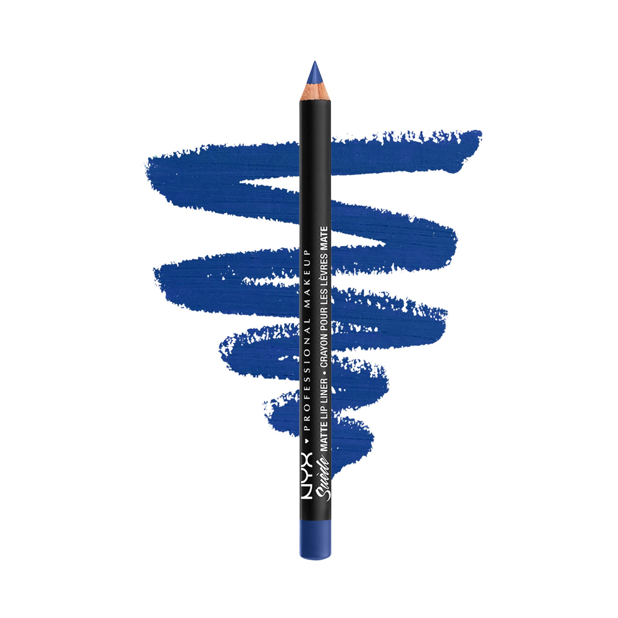 NYX PROFESSIONAL MAKEUP Suede Matte Lip Liner, Vegan Formula - Jet Set (True Blue)