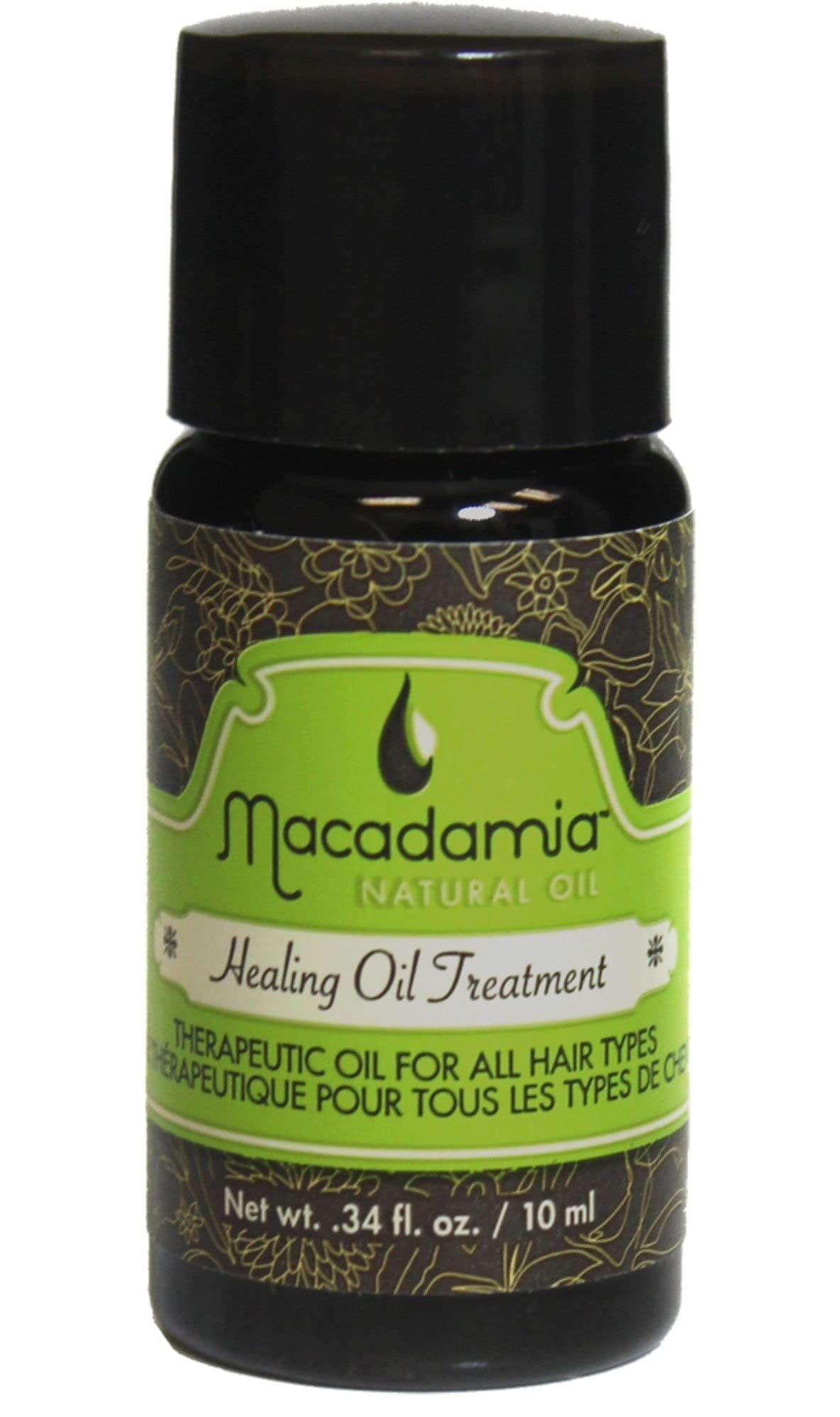 Macadamia Natural Oil Healing Oil Treatment Nourishing Hair Oil for Shine & Frizz Control, Sulfate & Paraben Free, 0.34 oz