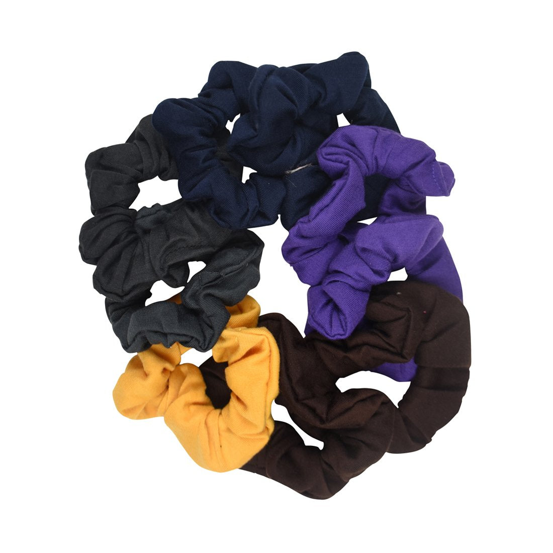 9 Pack Scrunchies Hair Ties (Darks)