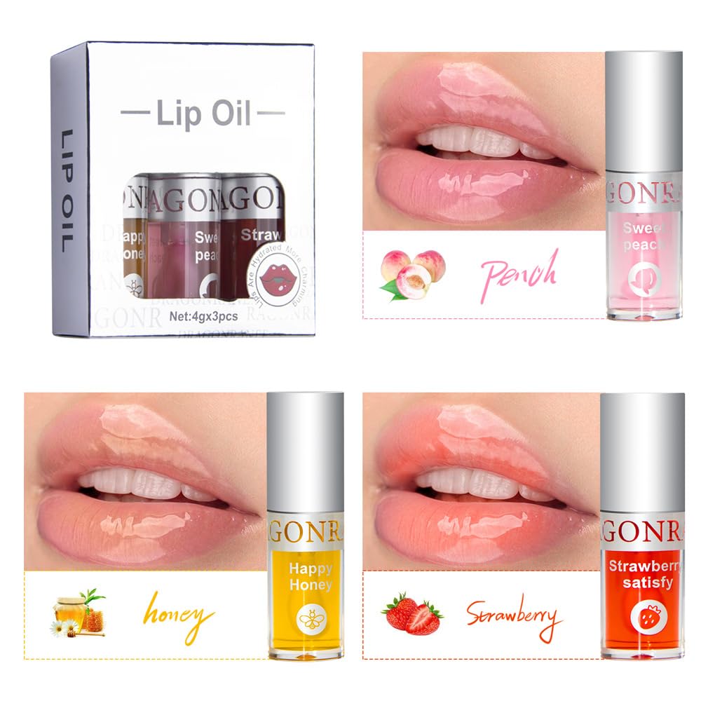 Sumeitang 3Pcs Hydrating Lip Oil Set