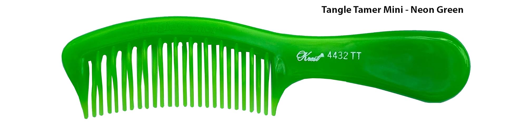 Krest Teal Tangle Tamer Curved Tooth Comb - 1 Count, Teal Color, Perfect for Detangling Hair