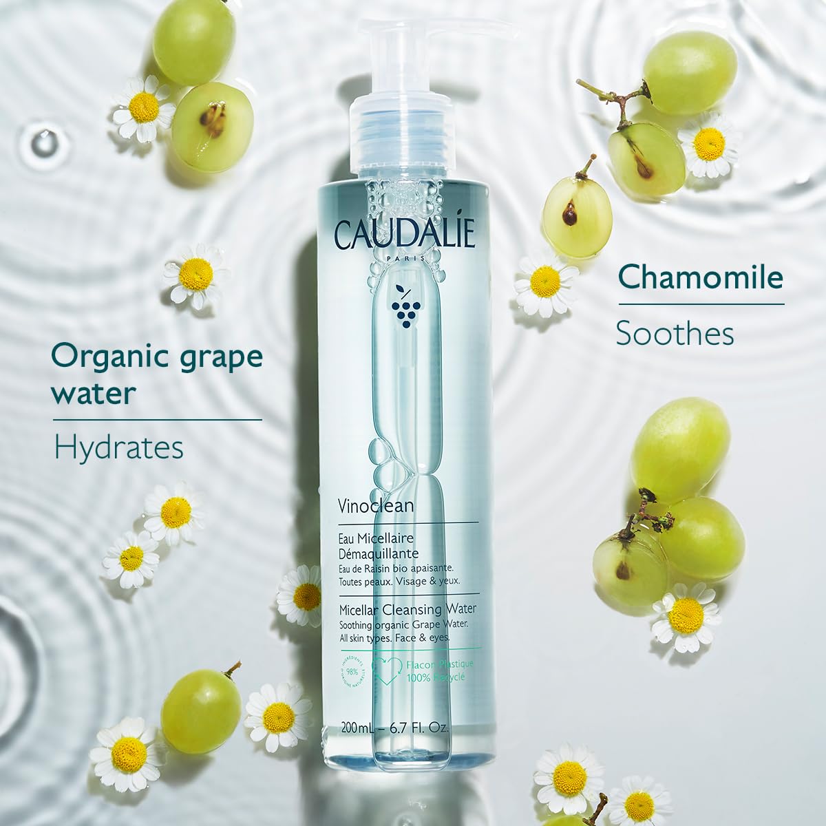 Caudalie Vinoclean Micellar Cleansing Water - 200 mL