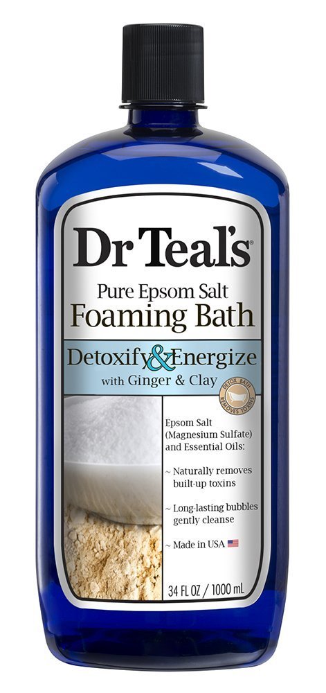 Dr. Teal'S Ginger & Clay Foaming Bath Gift Set (2 Pack, 34Oz Ea.) - Detoxify & Energize Ginger & Clay Blended With Pure Epsom Sa
