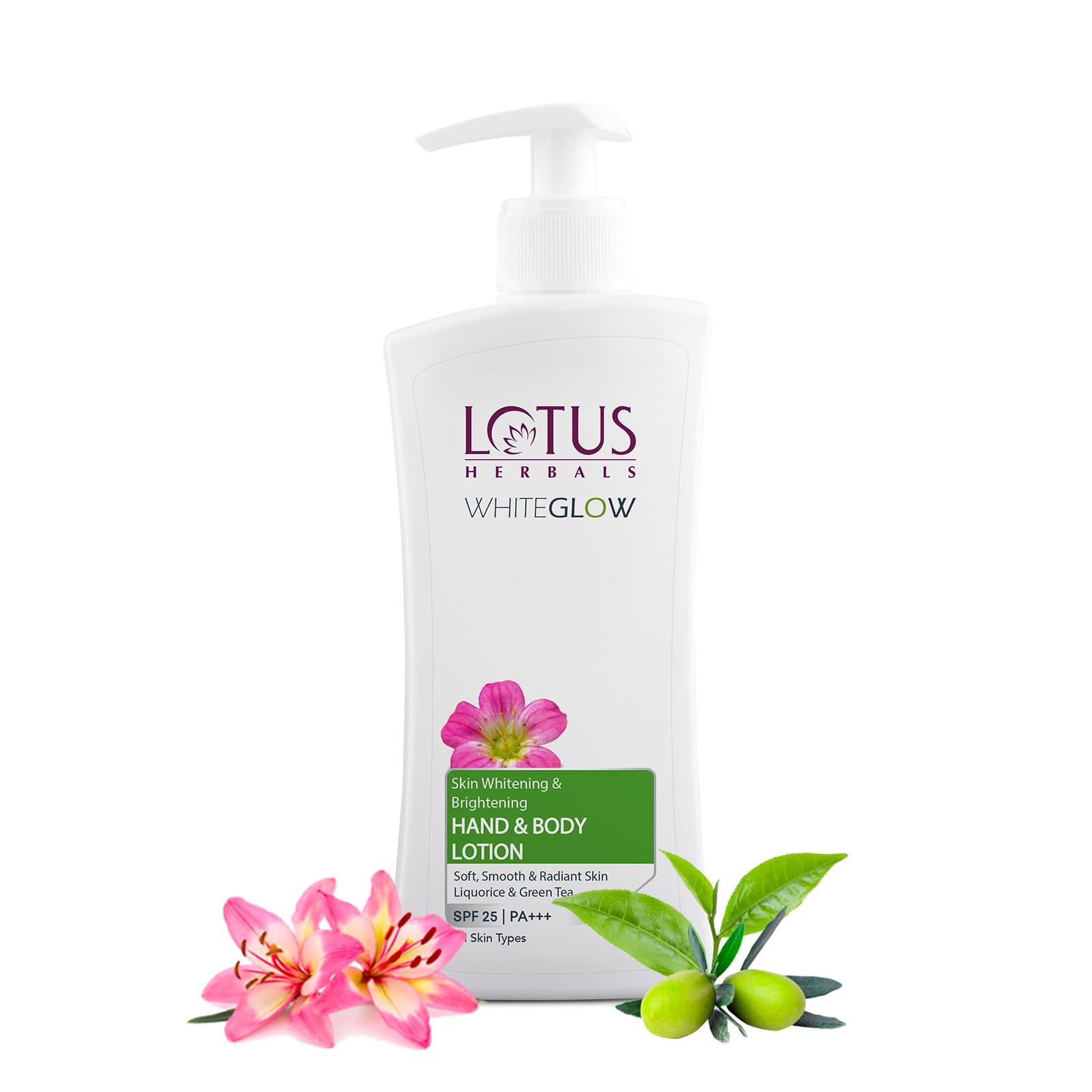 Lotus Herbals Whiteglow Hand & Body Lotion, Moisturizer For Dry Skin | Spf 25 And Pa+++| Protects From Uva/Uvb Rays, Moisturizer