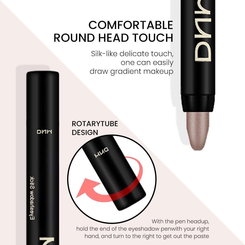 Evpct 2Pcs Cream Eyeshadow Sticks Set For Eyes Waterproof, Taupe Shimmer Matte Eye Shadow Stick Pencil Pen Bulk Sombras En Crema