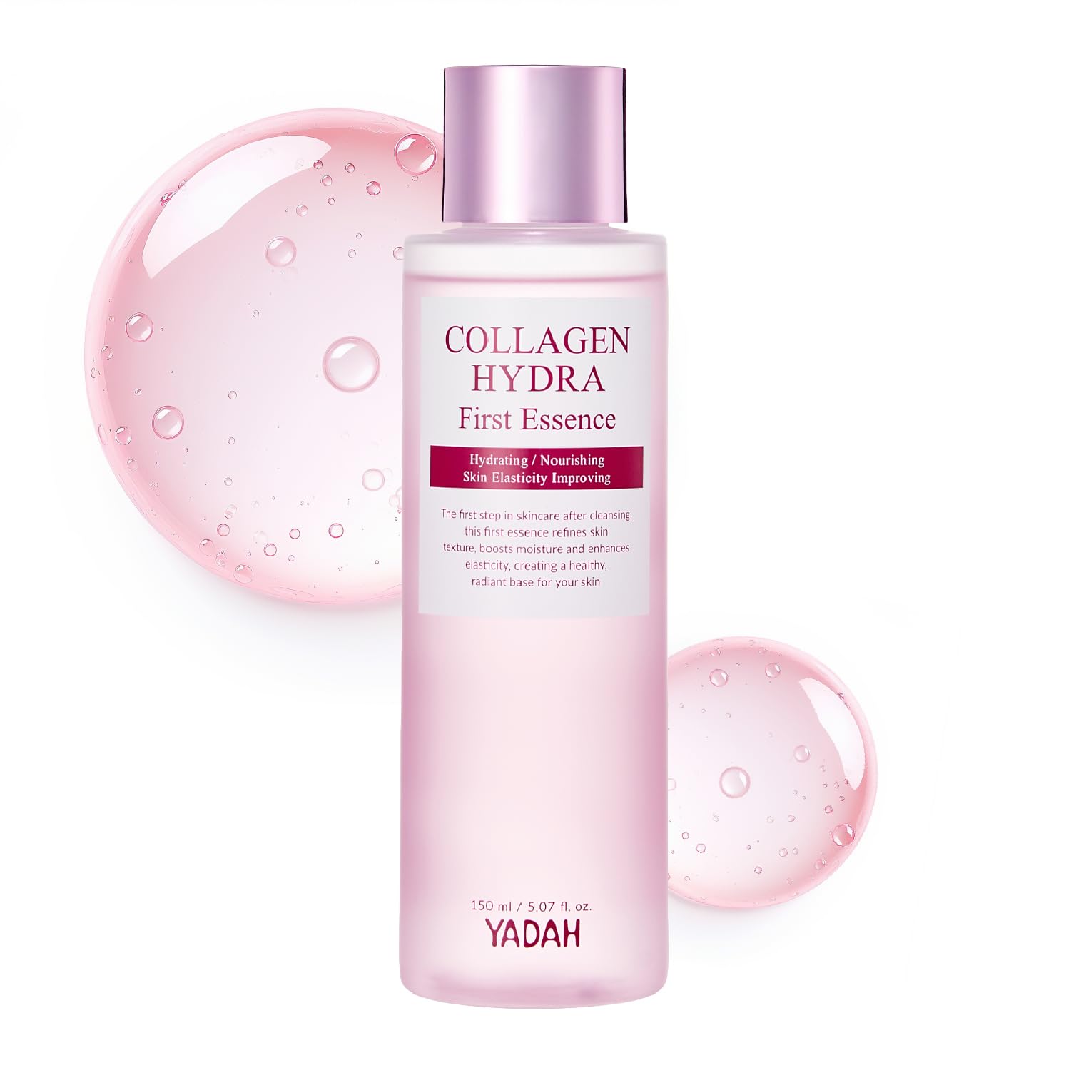 YADAH Collagen Hydra First Toner Essence - Deep Hydration, Soothing with 80,000ppm Collagen Peptides and Triple Hyaluronic Acid,