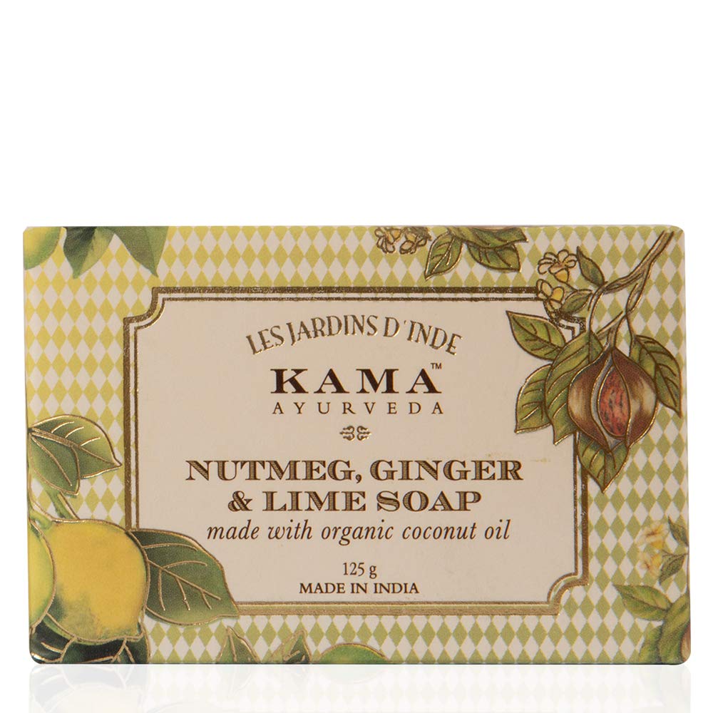 Kama Ayurveda Nutmeg Ginger And Lime Soap With Green Tea Extracts And Organic Coconut Oil, 125G