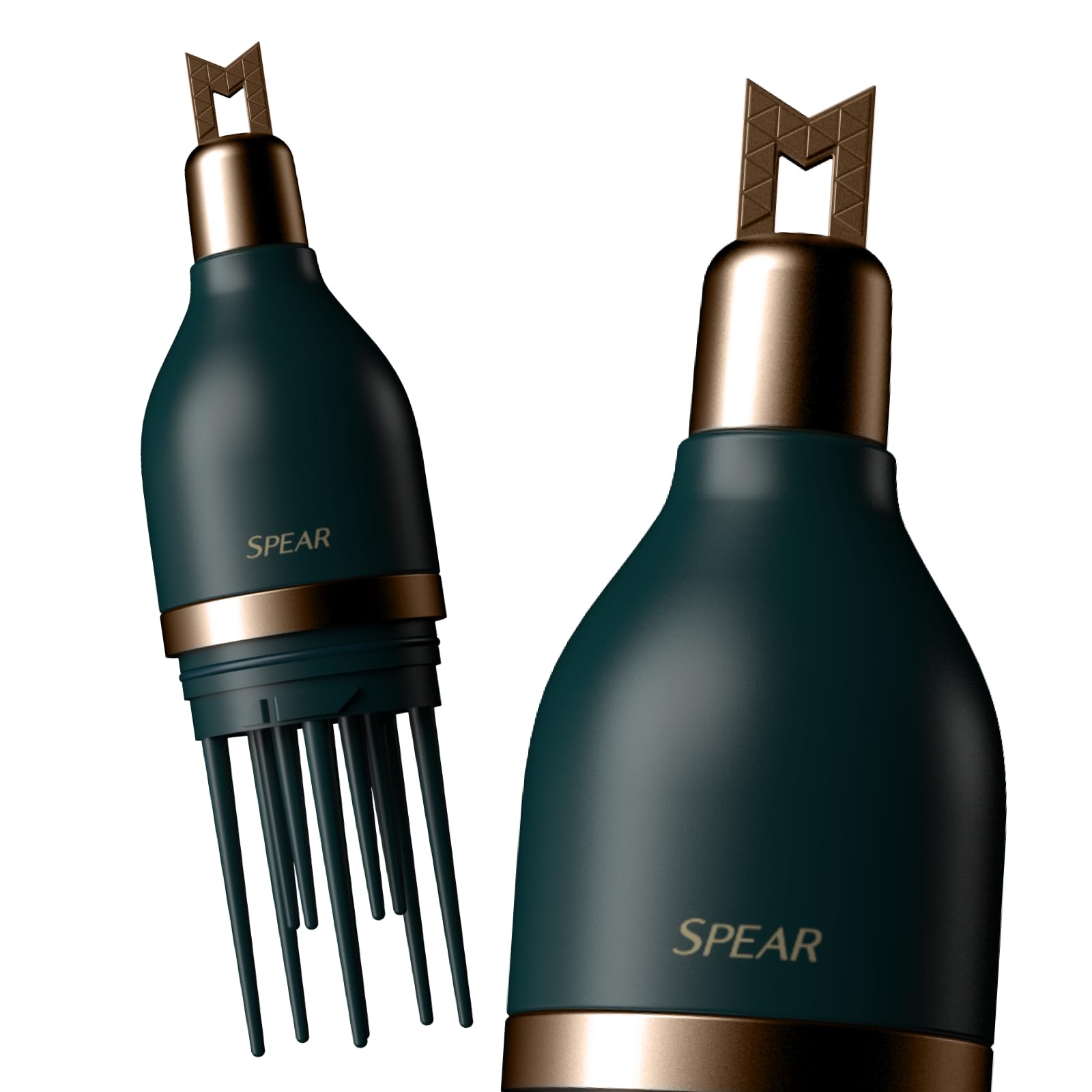 FORBEAUT Spear  Mens Styling Brush, Dual Spear Design for Side & Volume Control, 33Second Quick Styling, Pomade/Regent/Lift Cu