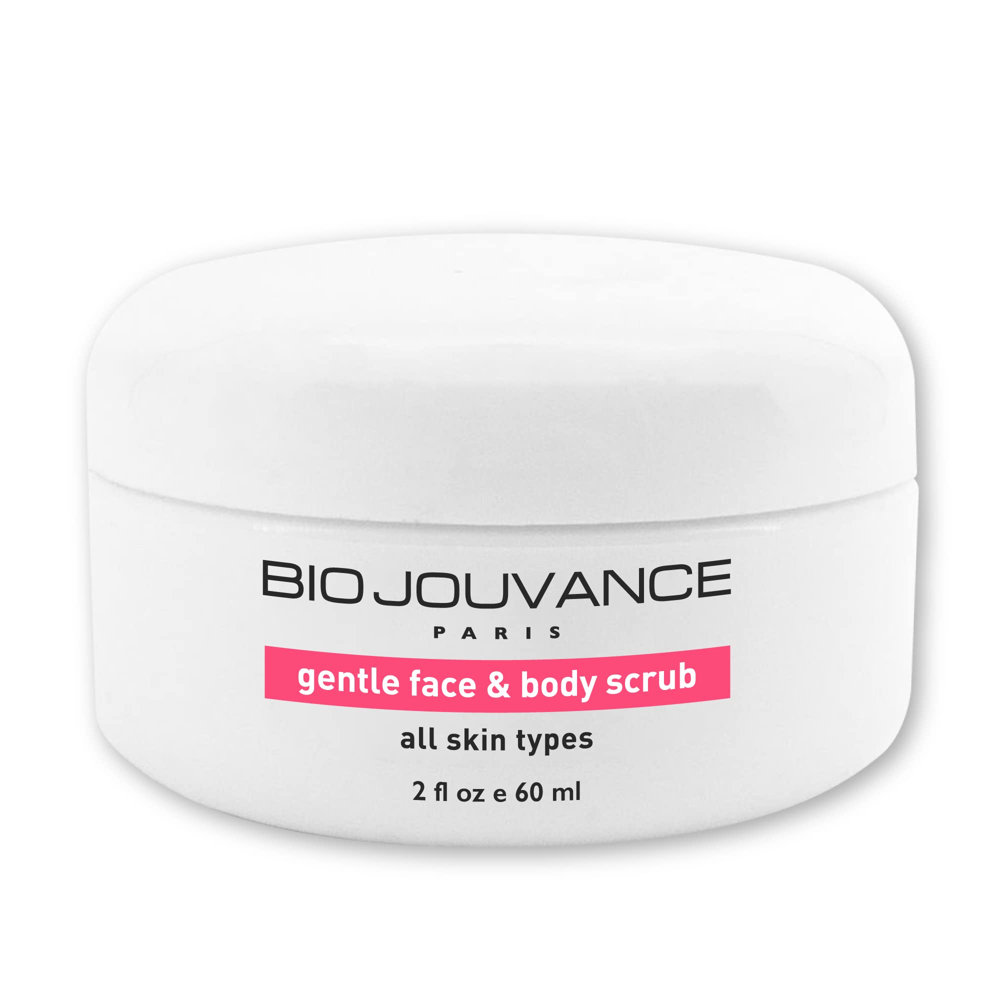 BIO JOUVANCE PARIS - Gentle Face & Body Polish Scrub 2oz / 60ml - For All Skin Types | Professional Exfoliating Face Wash | Dail