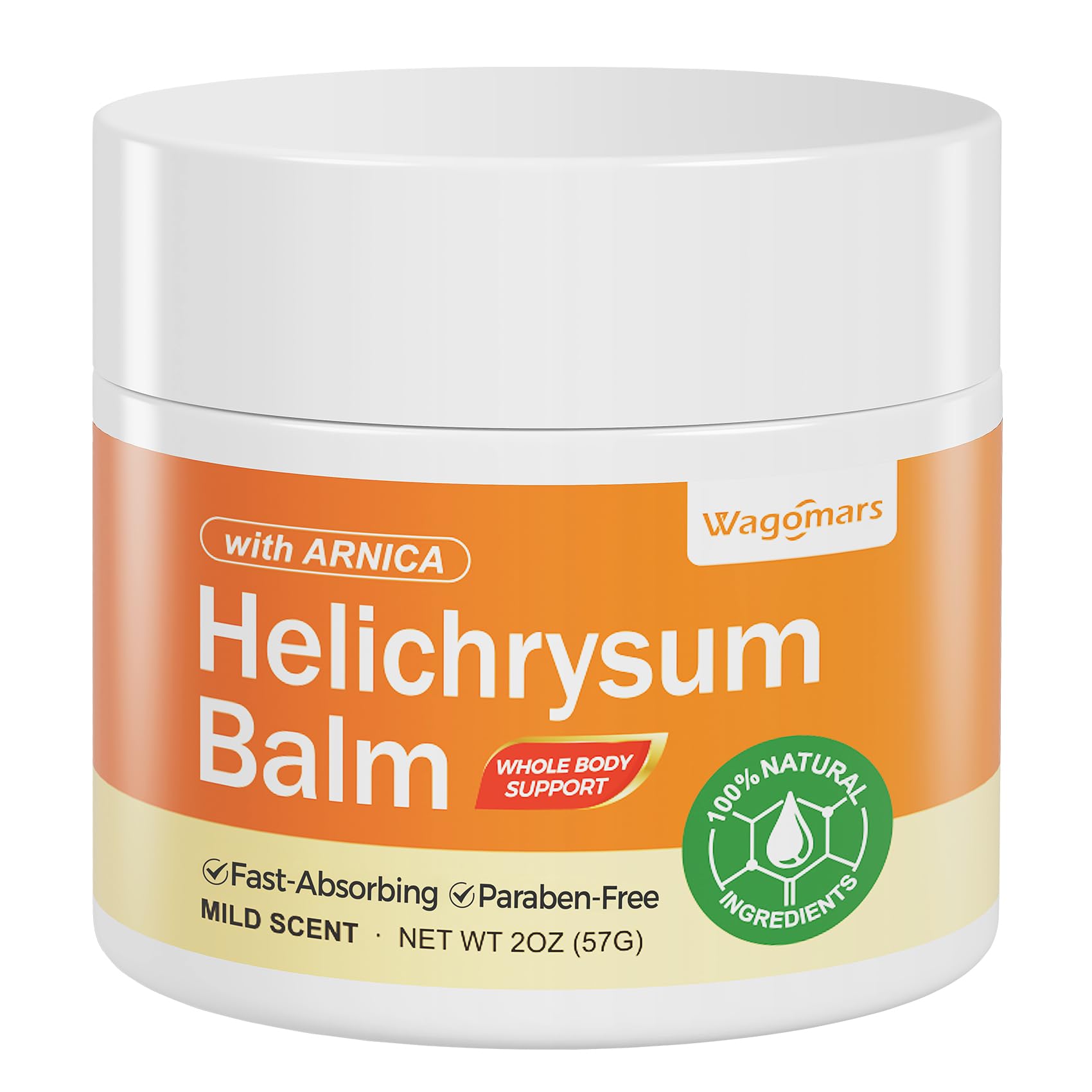 Wagomars Helichrysum Balm for Skin Repair & Renewal - Natural Soothing Helichrysum Essential Oil Balm with Arnica for Bruise & R