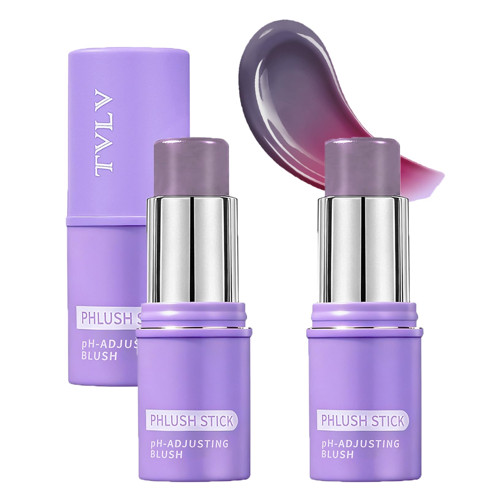 YIBABY Temperature Color Changing Blush Stick, PHAdjusting Cream Blush, Blush for Cheeks and Lips MultiUse Stick, Easy to Use,