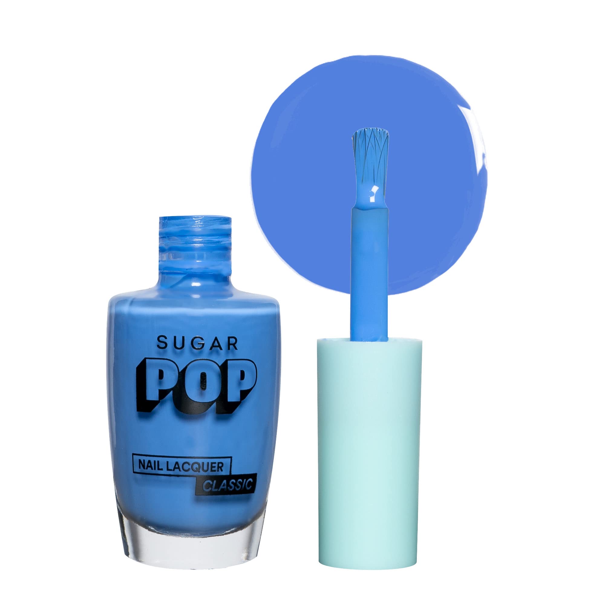 Sugar Pop Nail Lacquer - 06 Blue For You (Cool-Toned Persian Blue) 10 Ml - Dries In 45 Seconds - Chip-Resistant, Long-Lasting. G