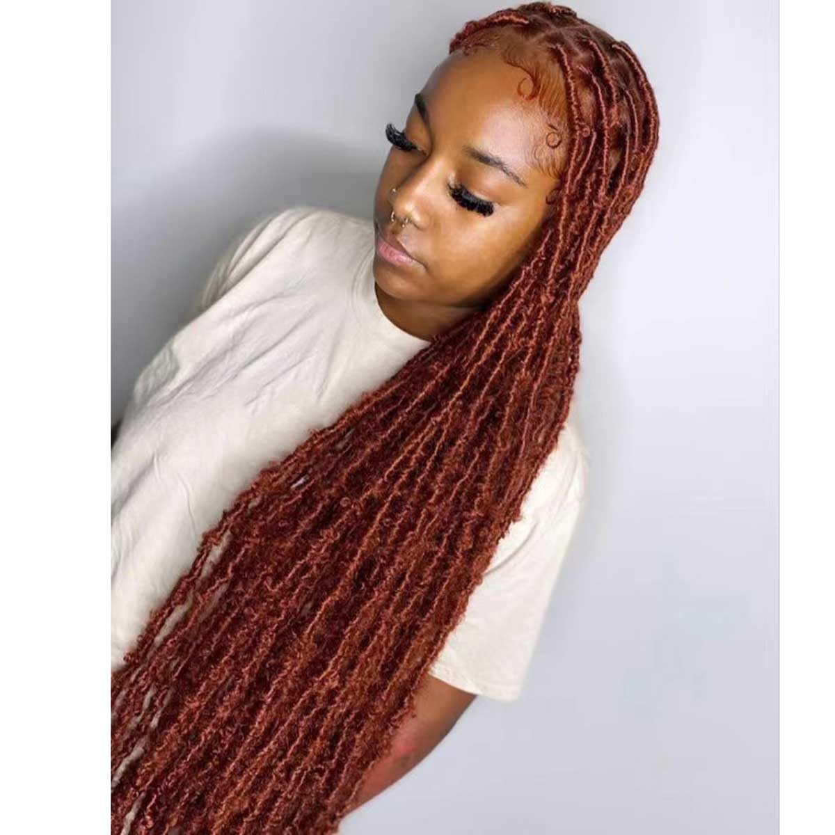 30 Inch Soft Locs Crochet Hair 6 Packs Faux Locs Crochet Hair for Black Women for Butterfly Locs Hair (30 Inch (Pack of 6), 350#