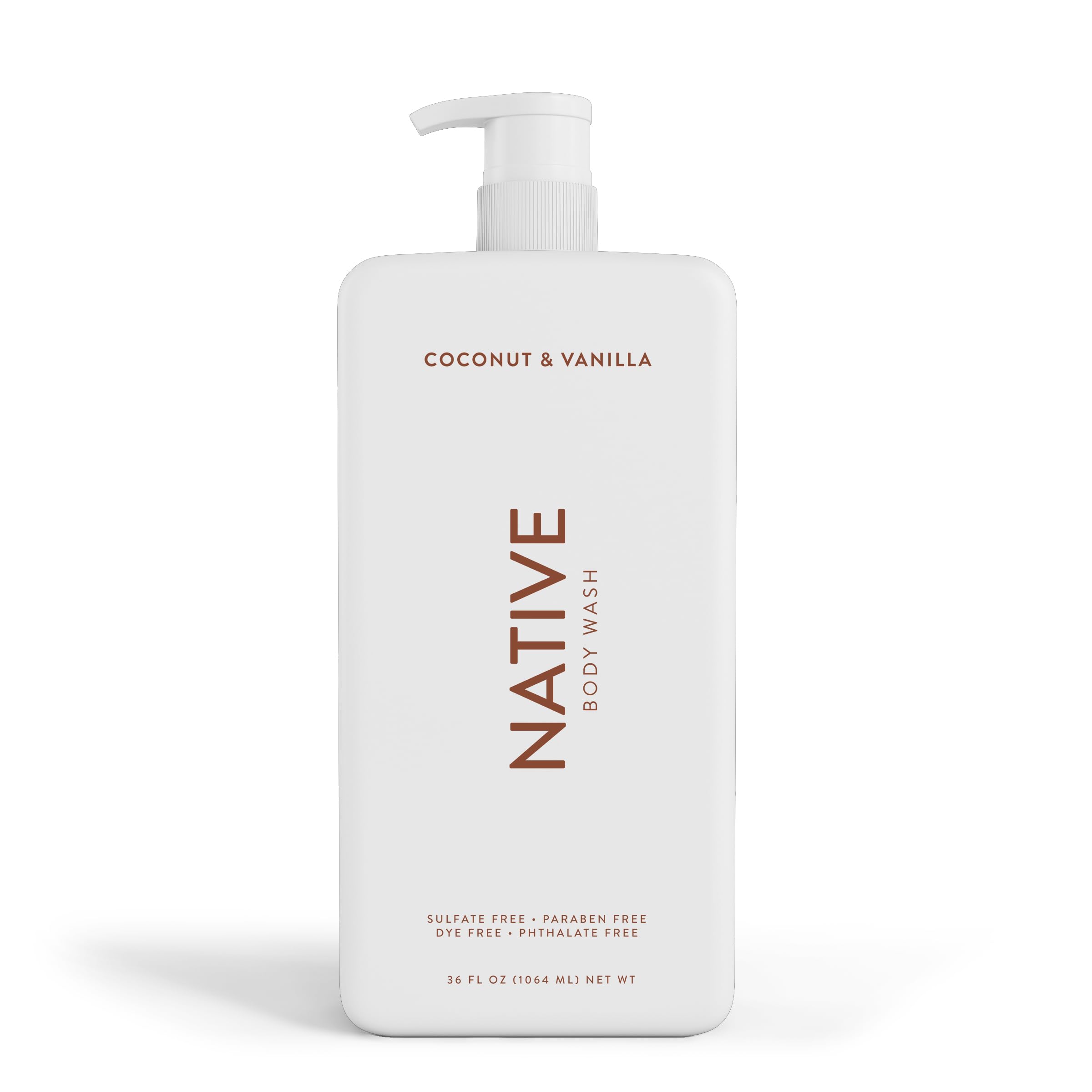 Native Body Wash For Women, Men | Sulfate Free, Paraben Free, Dye Free, With Naturally Derived Clean Ingredients, 36 Oz Bottle W