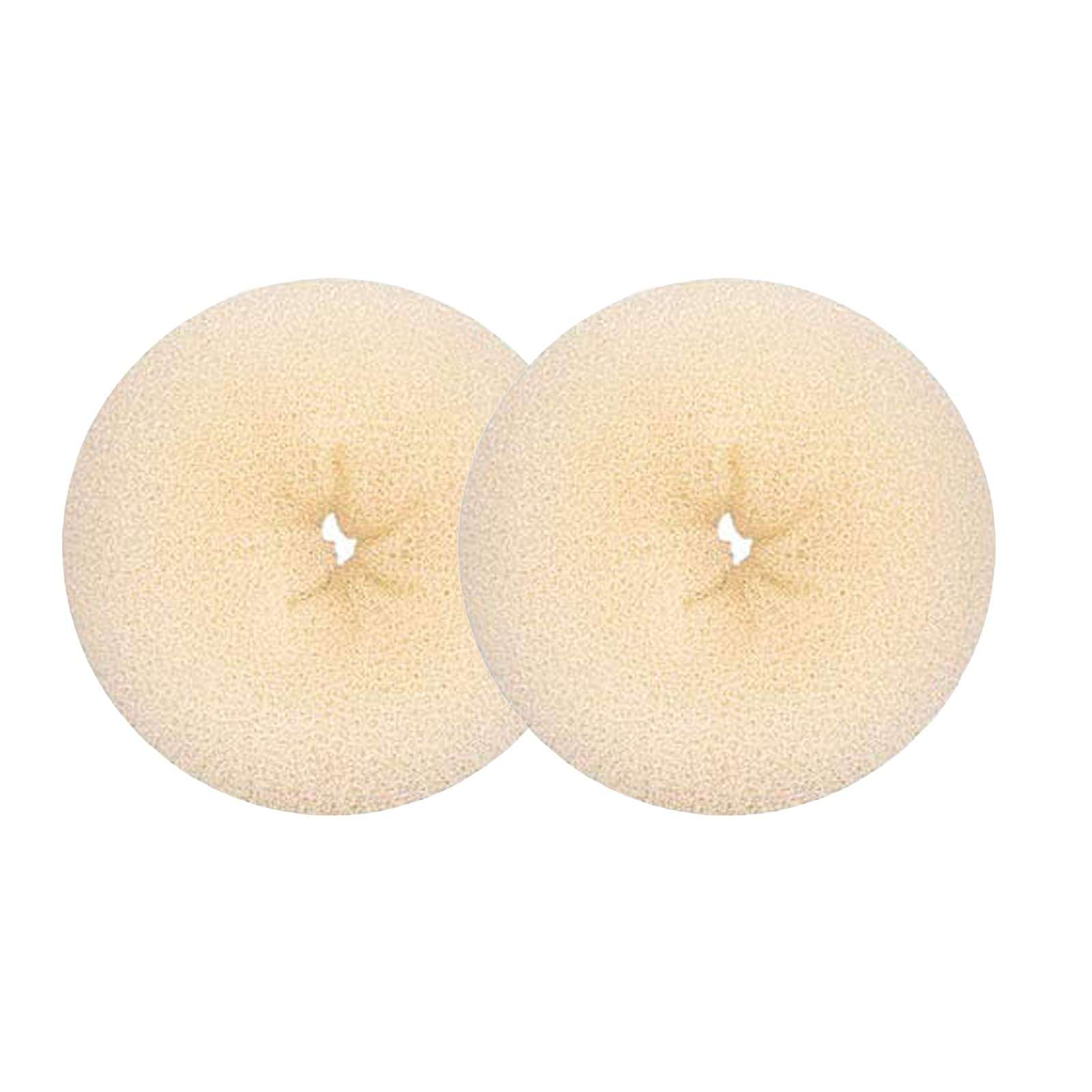 Hair Donut Bun Maker Blonde, Ring Style Bun, 2PCS Chignon Hair Large Doughnut Shaper for Thick and Long Hair (Large, 3.5 Inch/Be