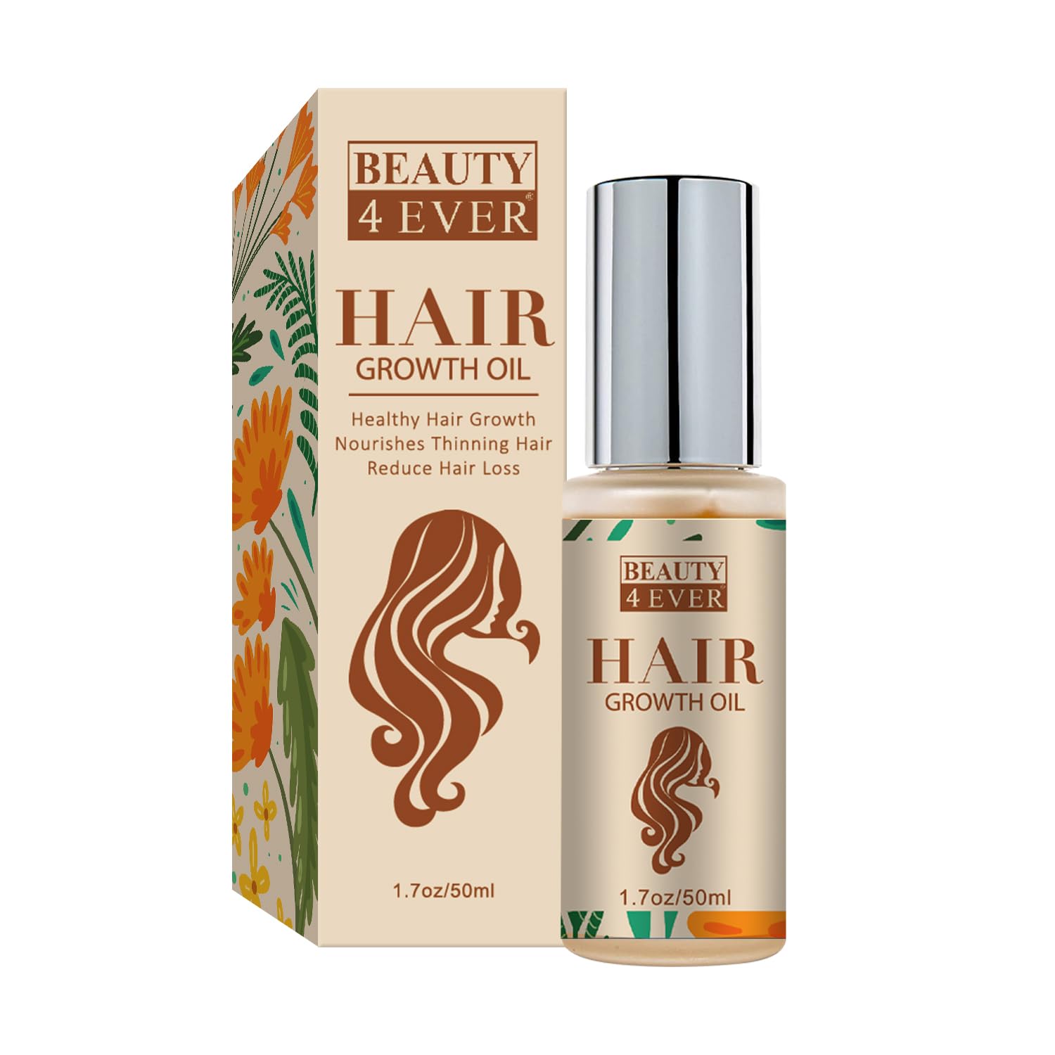 Beauty 4 Ever  Hair Growth Oil, Serum for Thicker Longer Fuller Healthier Hair.