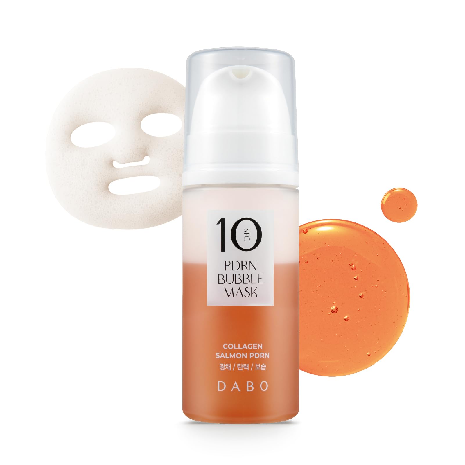 DABO 10SECOND PDRN BUBBLE MASK SalmonDerived PDRN, [Lift]  [Collagen] & Niacinamide Micro Bubble AntiAging, Improve Elastici