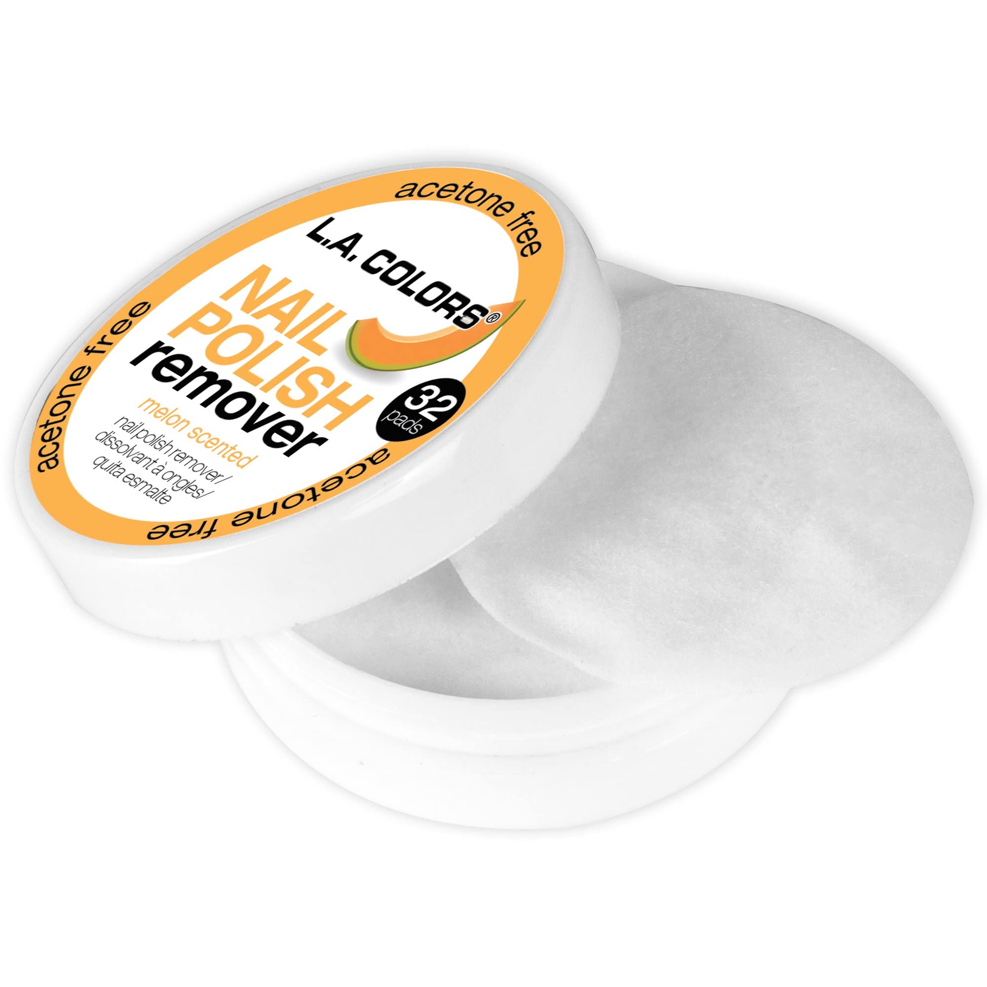 L.A. Colors Nail Polish Remover Pads, Melon Scent, 1 Ounce