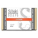 Siliski Soaps Simple Skincare, Hard, Gentle, Bath Soap, All Natural, Vegan And Palm Free - Citrus, 4.5 Oz