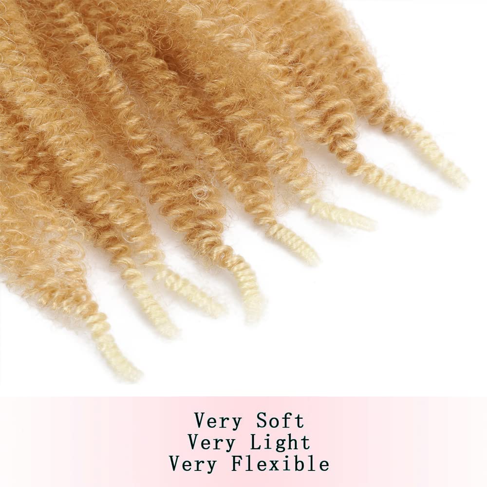 Kossys 8 Packs Pink Springy Afro Twist Hair 16 Inch Pre-Separated Marley Twist Braiding Hair Soft Synthetic Crochet For Distress