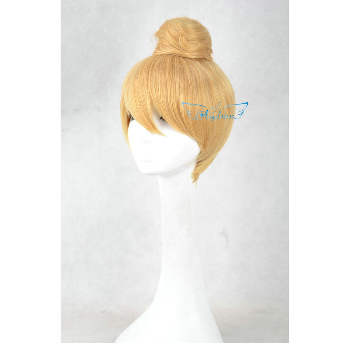Angelaicos Women's Prestyled Buns Party Anime Cosplay Costume Wig Short Blonde