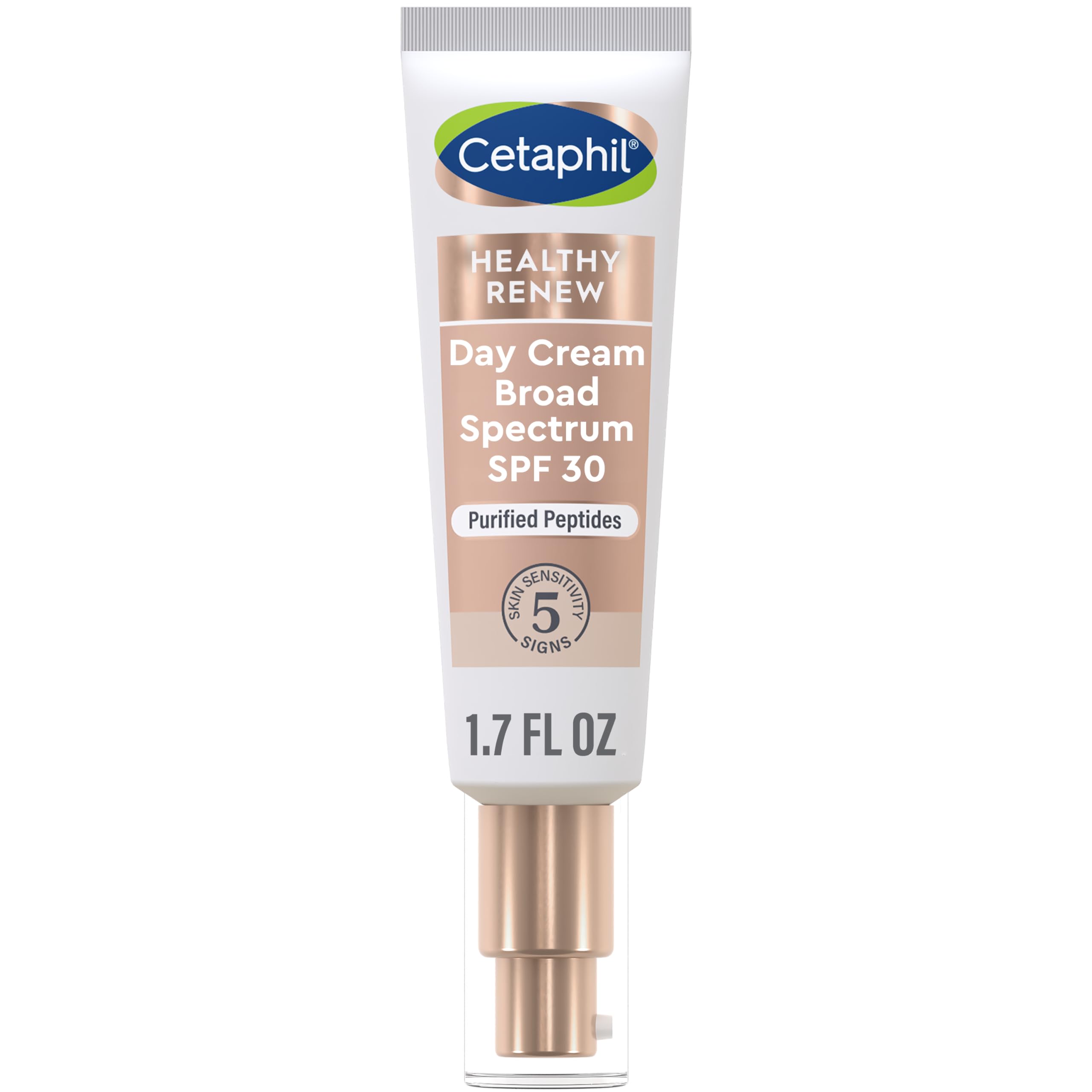 Cetaphil Healthy Renew Moisturizing Day Cream 1.7 Oz, Daily Moisturizer With Spf 30, Skin Tightening Anti Wrinkle Cream For Face
