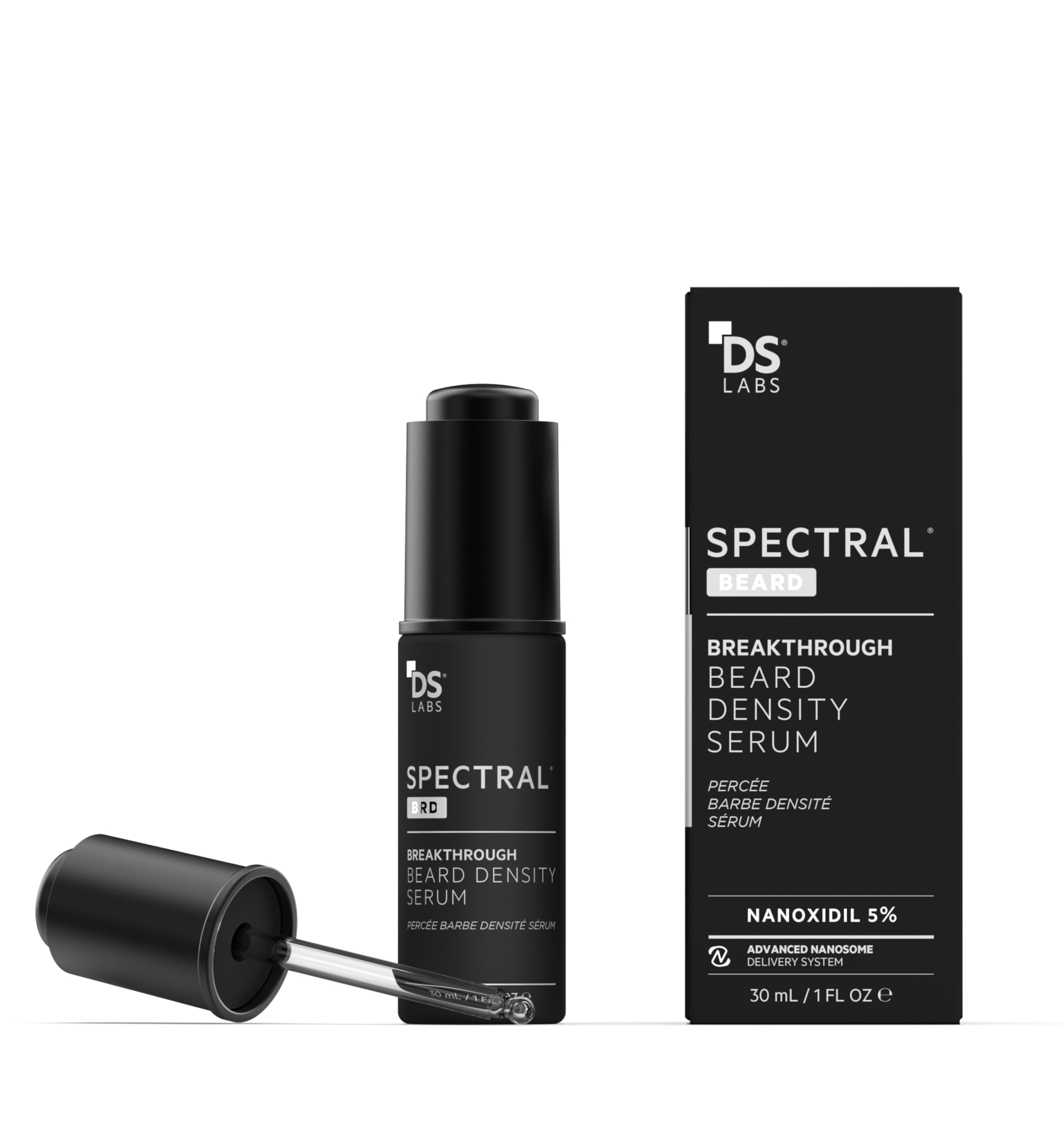 DS Labs Spectral.BRD Beard Conditioning Serum, 30mL - Supports Thicker, Fuller, Looking Facial Hair, With Nanoxidil, Biotin, Nia