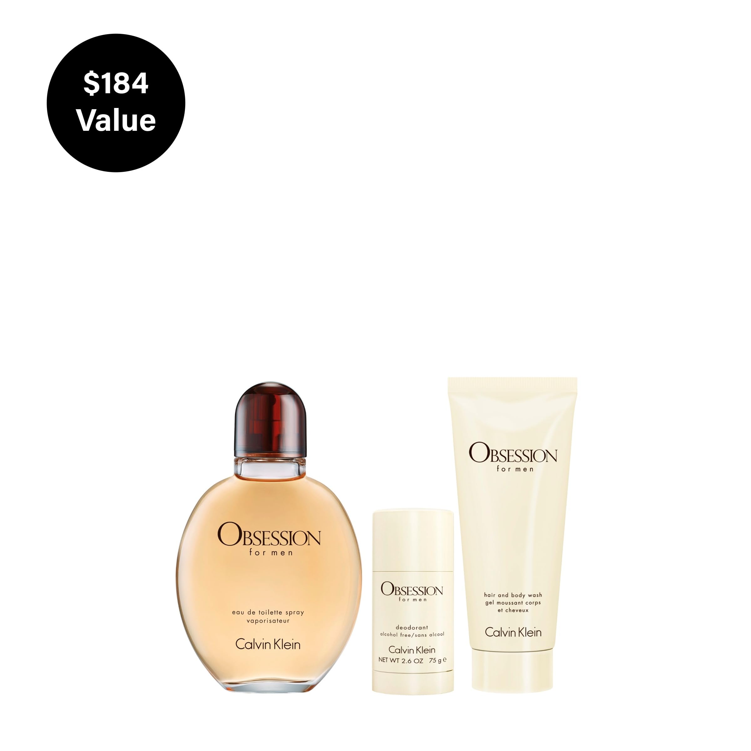 Calvin Klein Obsession Eau de Toilette for Men Trio Gift Set