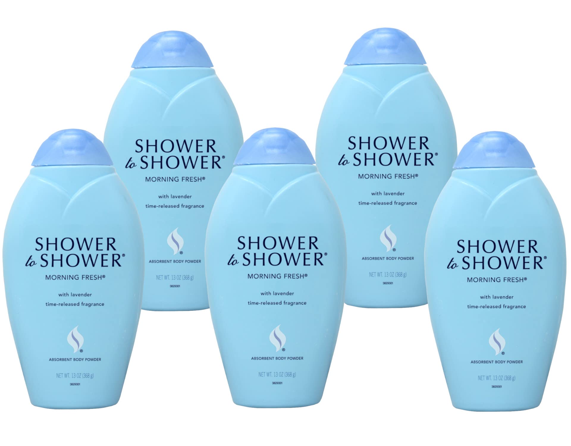 Shower To Shower Absorbent Body Powder Morning Fresh - 13 Oz, Pack Of 5