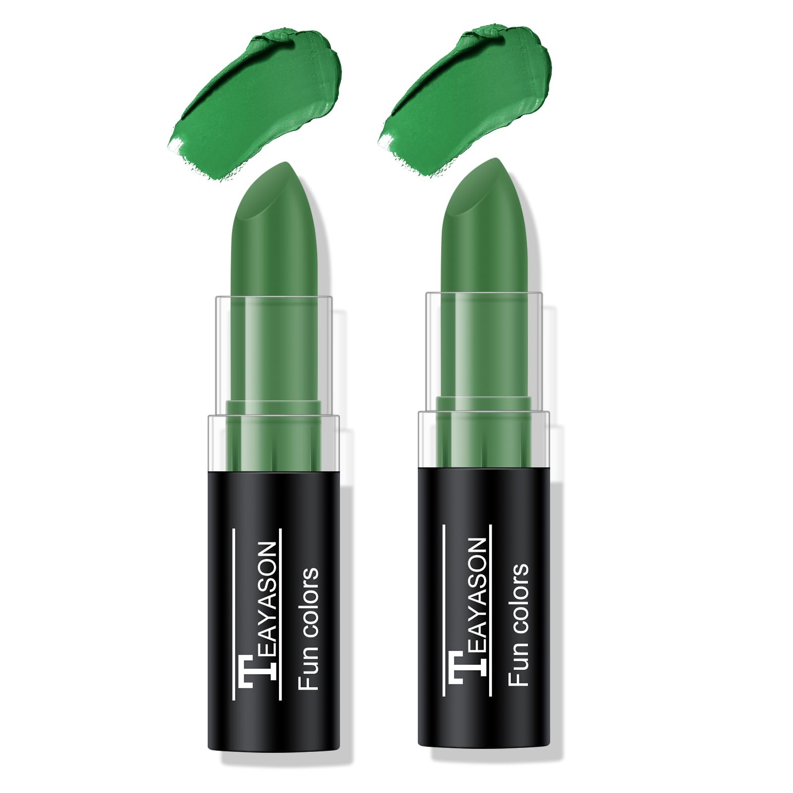 FREEORR 2pcs Green Face Body Paint Stick,Green Eyeblack Body Paint for St Patricks Day/Halloween/Costume Accessories Vampire/Jok