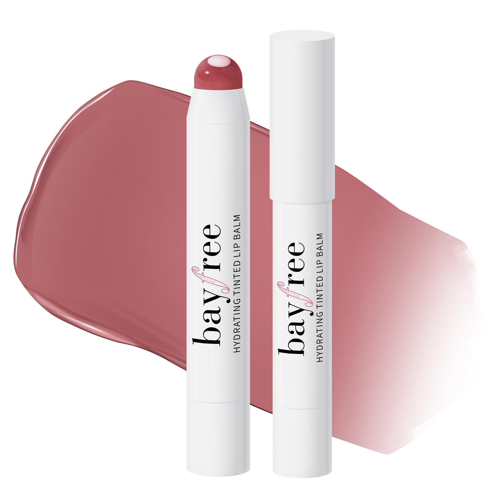 Bayfree Tinted Lip Balm Plumper, Glossy, Pump Lips, Lightweight, Moisturize & Tint With Jojoba Seed Oil, Vegan Lip Balm Lip Care