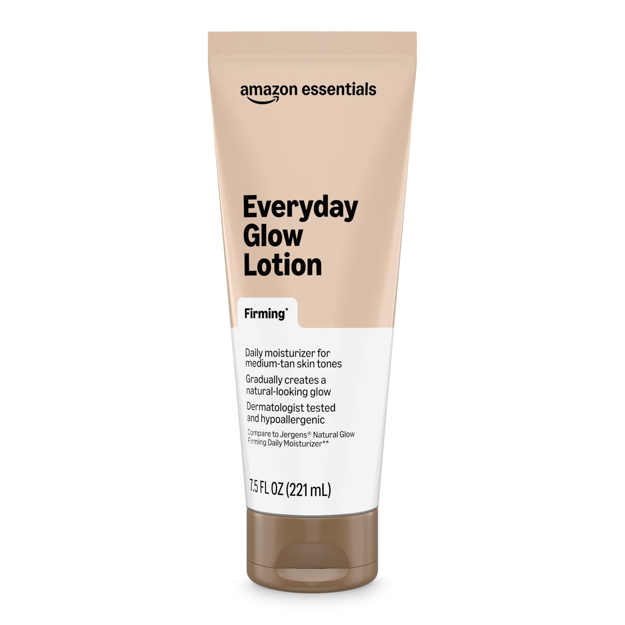 Amazon Essentials Everyday Glow Lotion, Daily Moisturizer for Medium to Tan Skin Tones, Gradual NaturalLooking Tan, 7.5 fl oz