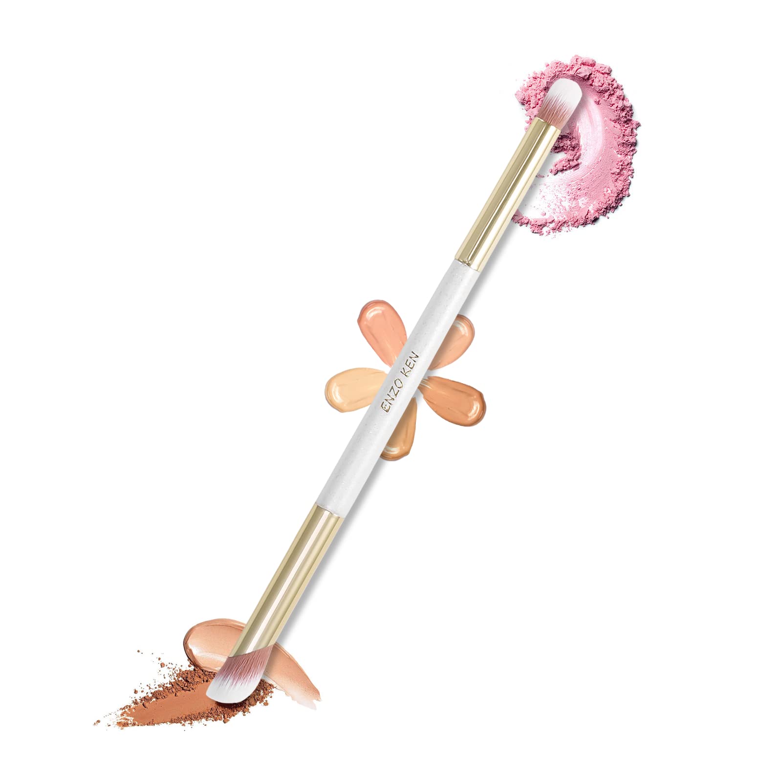 Enzo Ken Small Nose Contour Brush, Angled Concealer Brush Under Eye, Concealer Brush For Makeup, Under Eye Powder Brush, Under E