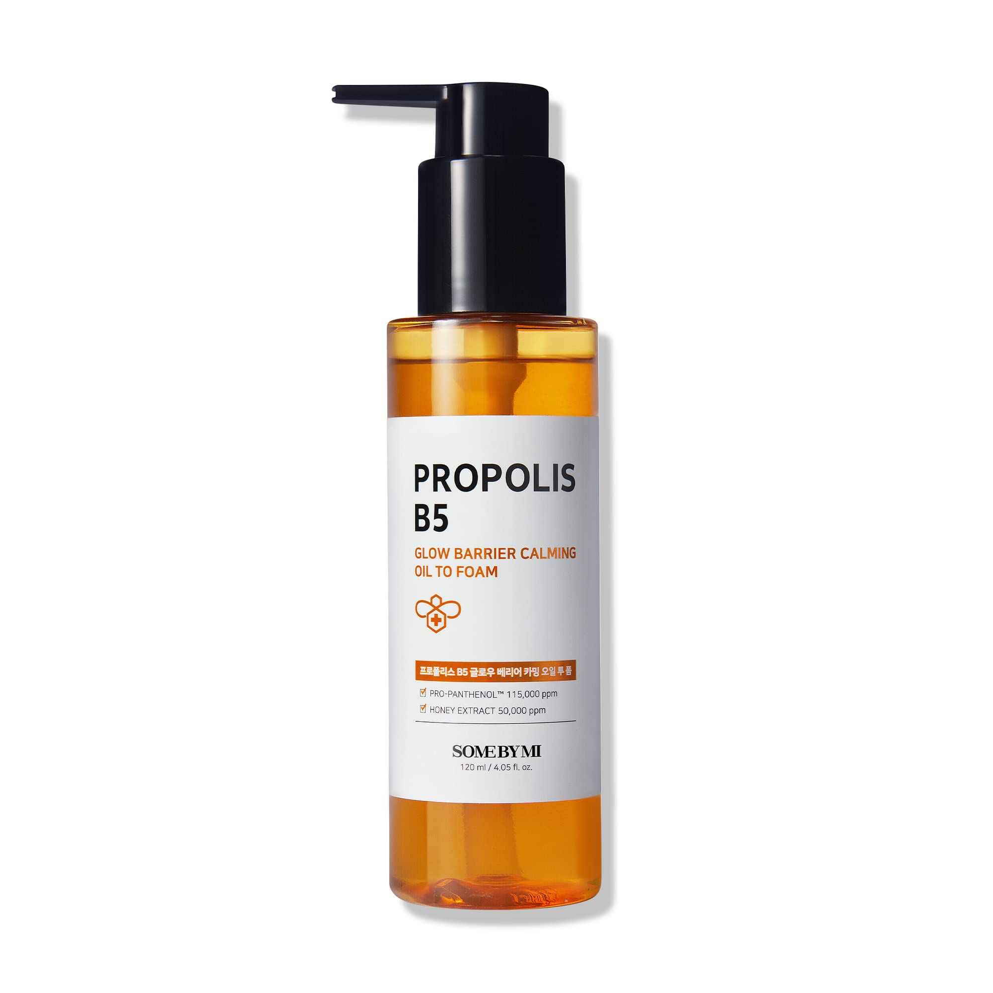 SOME BY MI Propolis B5 Glow Barrier Calming Oil To Foam - 4.05Oz, 120ml - Daily Face Korean Cleansing Oil and Foam Made from Pan