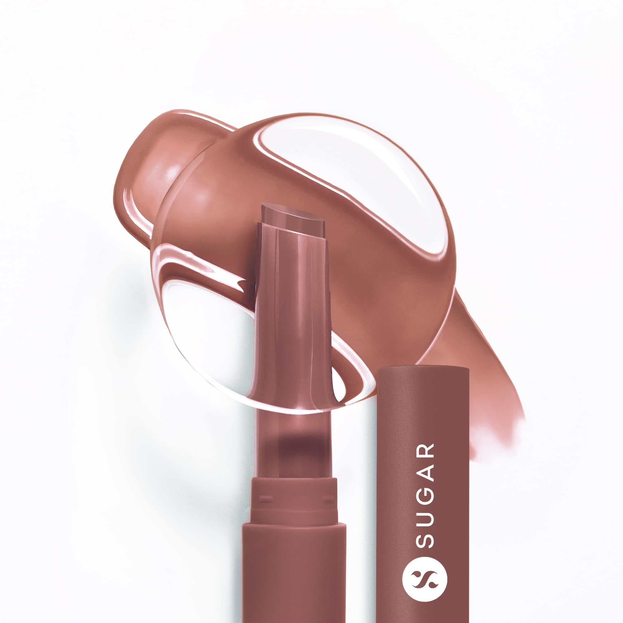 Sugar Cosmetics Glide Peptide Plumping Gloss Stick With Collagen & Ceramides | Instantly Pumps | 2.7G - 03 Taupe Tick