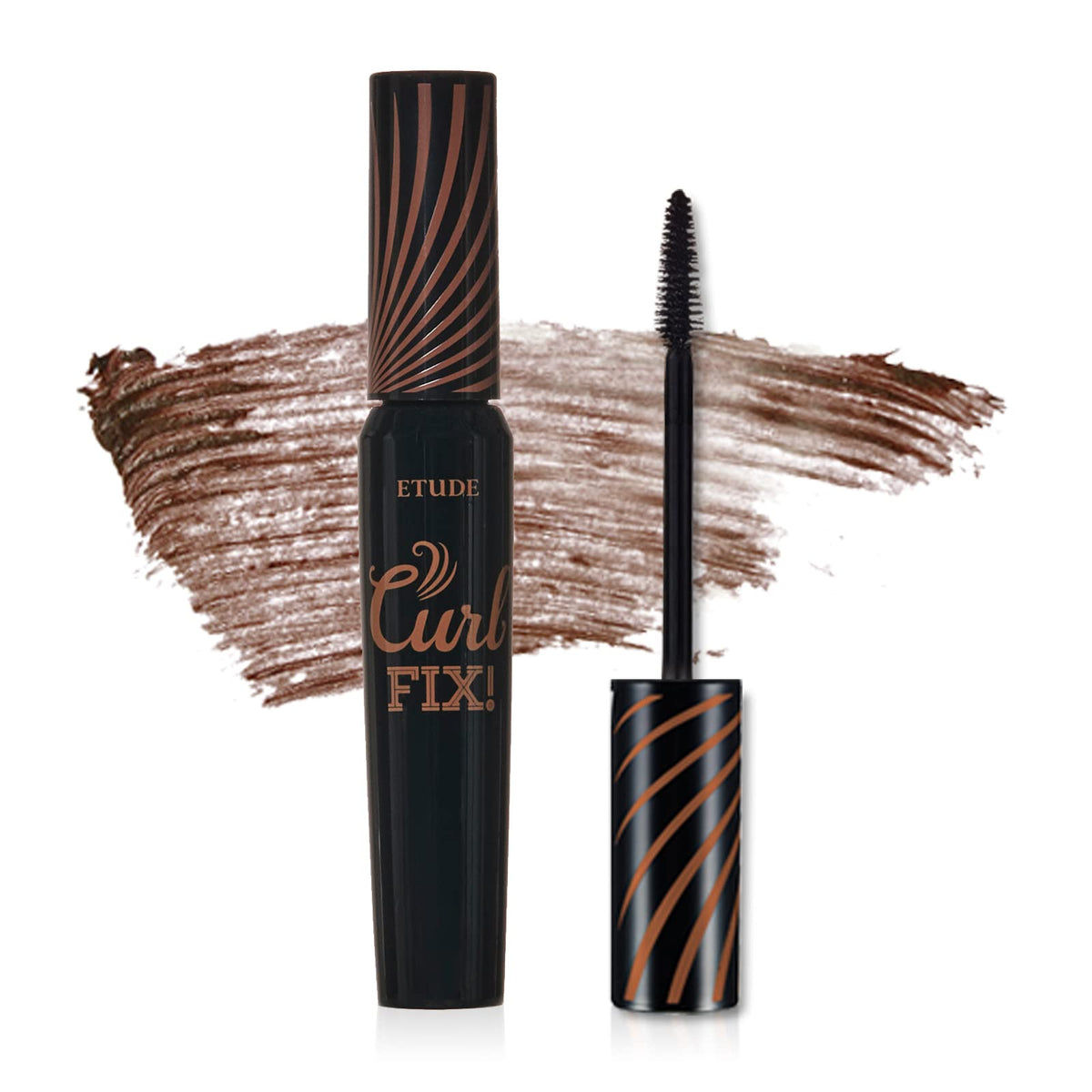 ETUDE Lash Perm Curl Fix Mascara #2 Brown | A curl fix mascara that keeps fine eyelashes powerfully curled up for 24 hours by ET