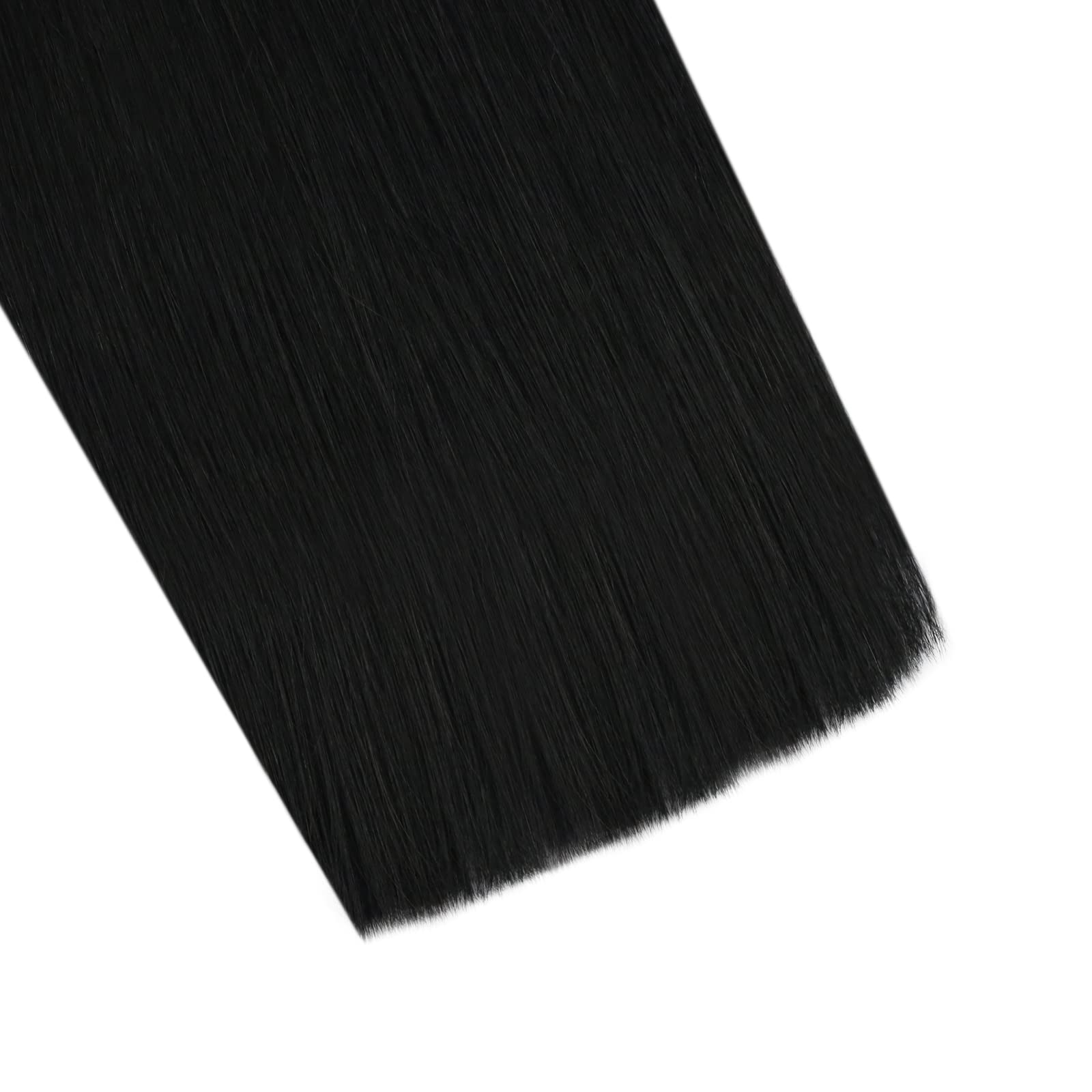 Ugeat 20 Inch Micro Loop Hair Extensions Remy Straight Hair Microlink Hair Extensions Human Hair Color #1 Jet Black Micro Beads