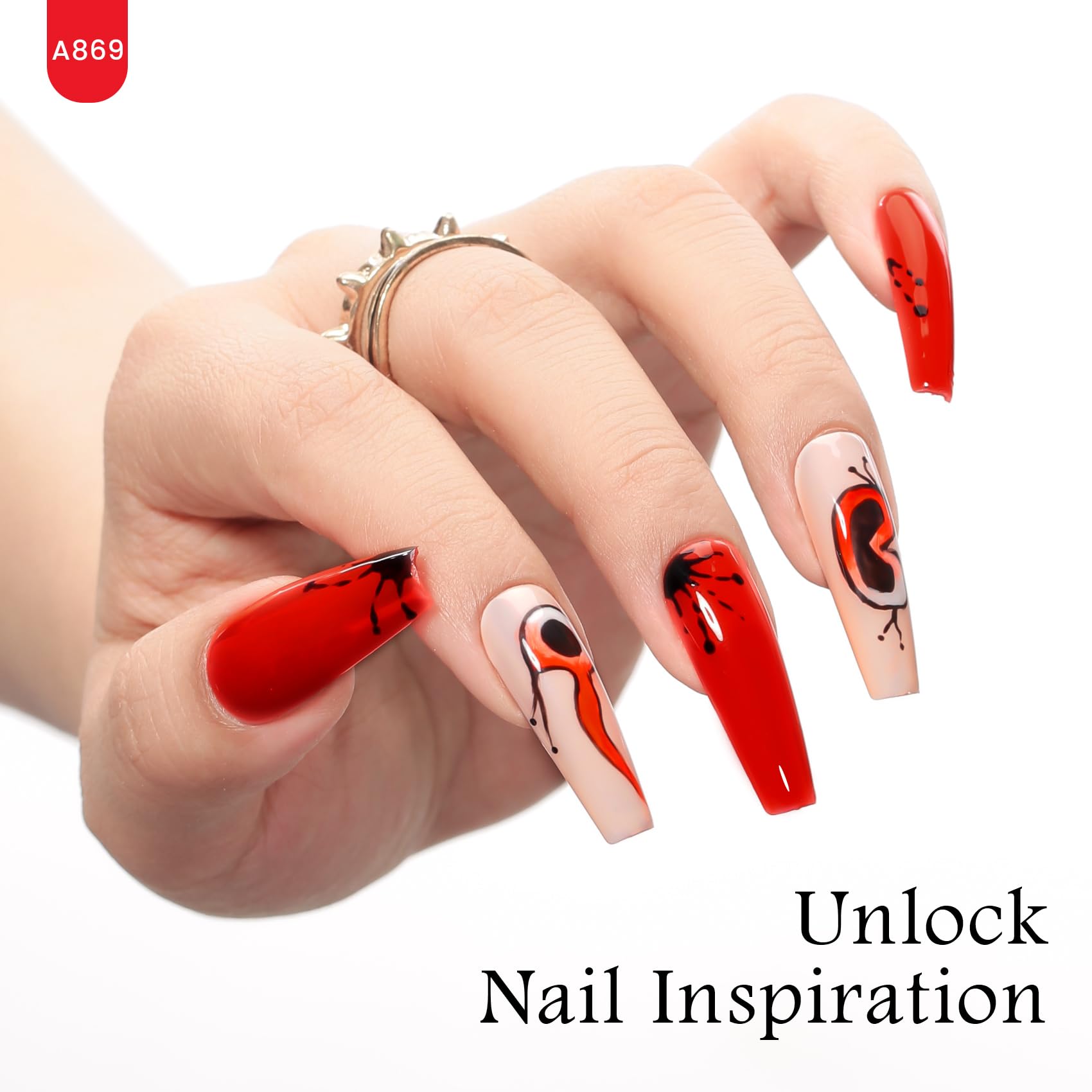Maychao 15Ml Gel Nail Polish 1Pc Red Gel Polish Soak Off Uv Led Nail Polish Nail Art Starter Manicure Salon Diy At Home, 0.5 Oz