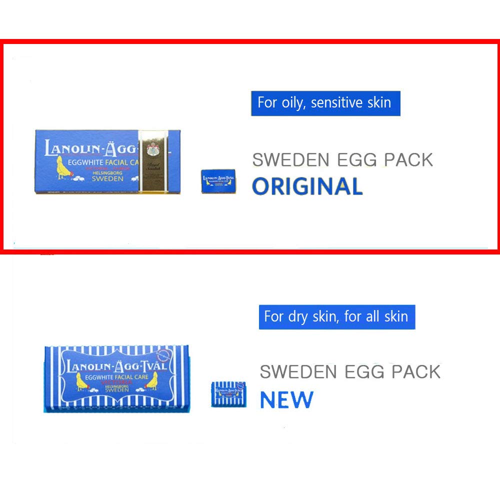 Victoria Original Sweden Egg Facial Care With Lanolin & Rose Water 50G X 6 With Cleansing Sponge 2-Ct