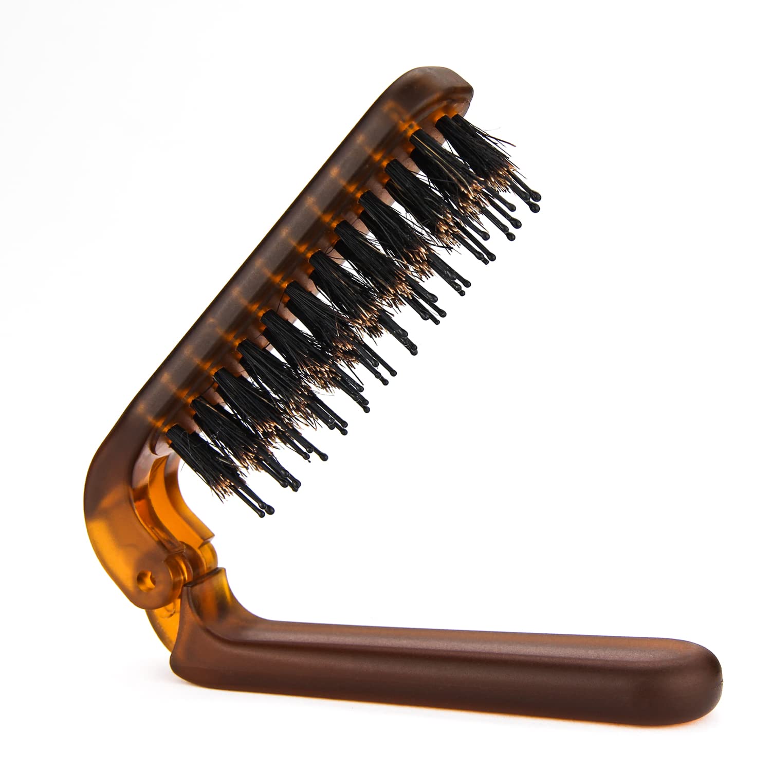 Travel Folding Hair Brush, Collapsable Portable Pocket Boar Bristle Hair Brush For Thin Thick Hair, Mini Hairbrushfor Men Women