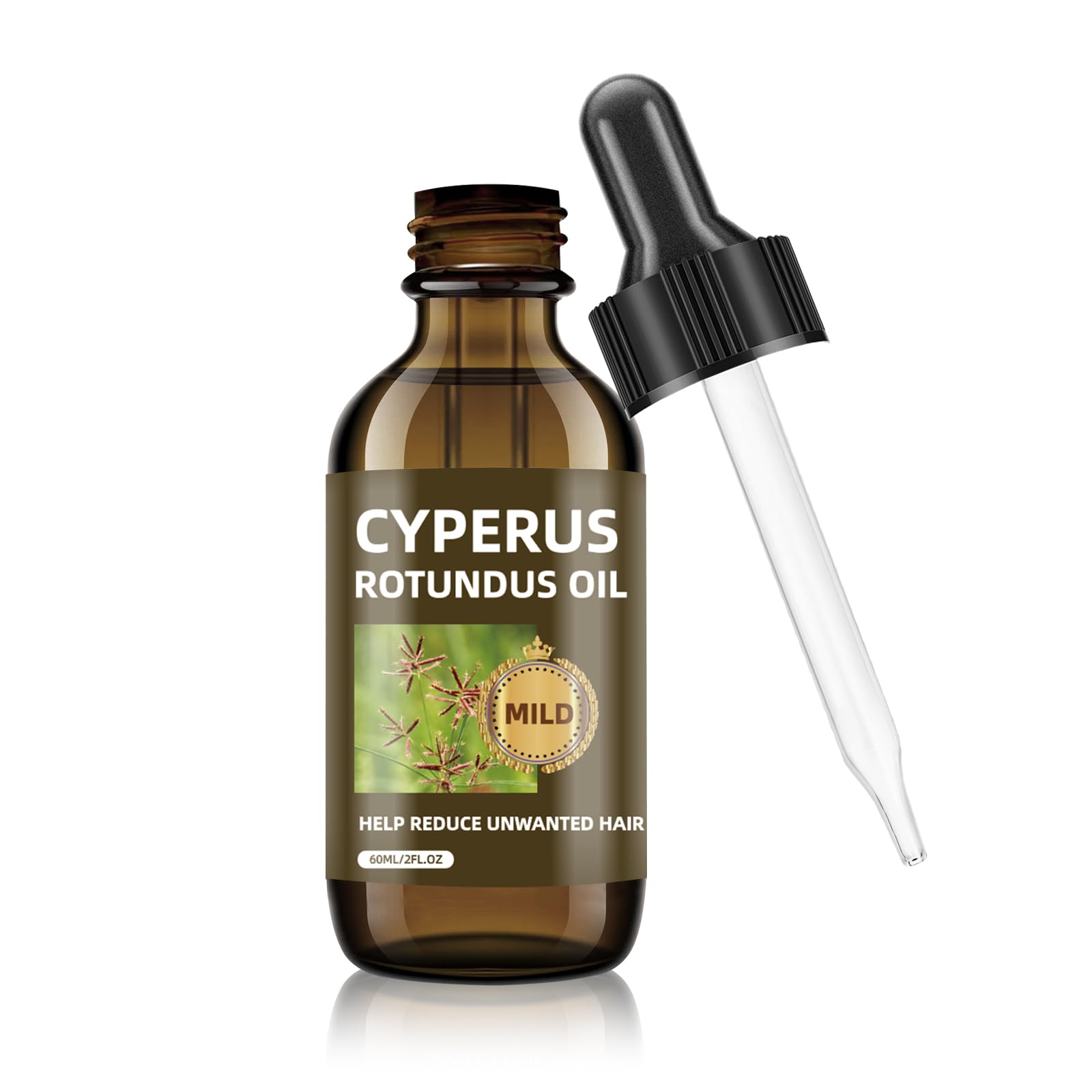 Cyperus Rotundus Oil for Hair Removal: Reduces Unwanted Hair Growth, Slows Regrowth, Moisturizes Soothes Skin & Shrinks Pores Su