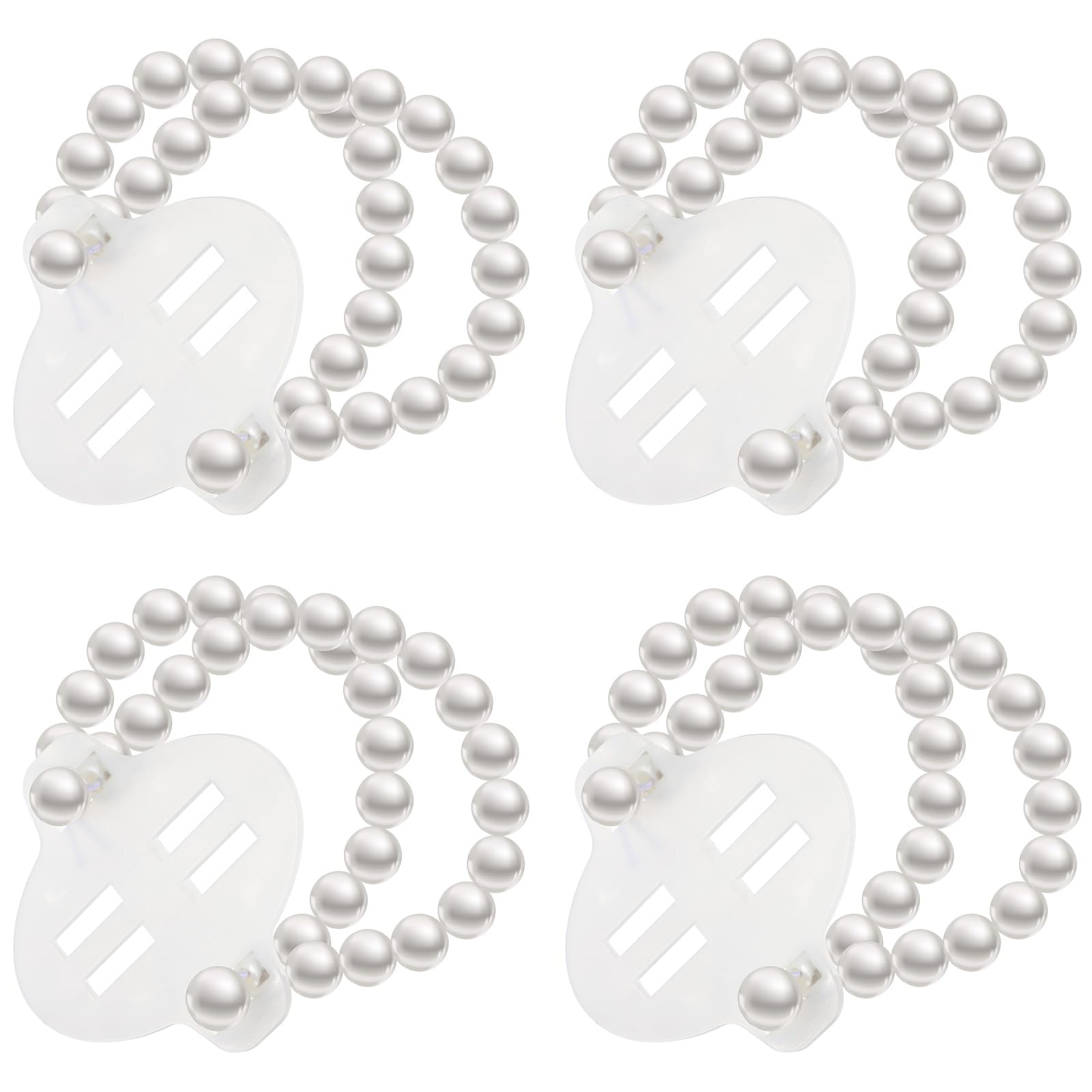 4 Pieces Corsage Wristlet Band Elastic Pearl Wrist Wedding Corsage Pearl Bracelet Stretch Pearl Wedding Wristband Faux Pearl Bea