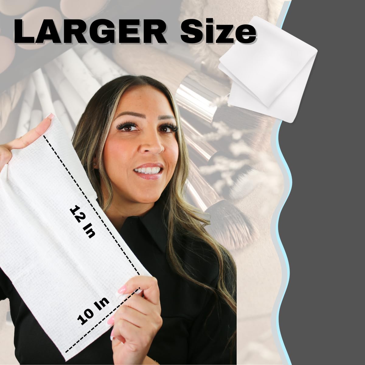 Large Disposable Face Towels, Facial Wipes, Super Soft and Thick Shaving Face Towels XL, Daily Makeup Remover Tissues, Dry Clean