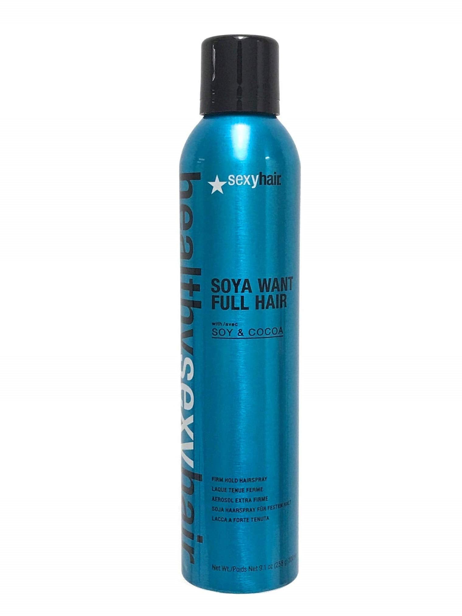 Sexy Hair Healthy Sexy Hair Soy and Cocoa Soya Want Full Hair Firm Hold Hair Spray Unisex, 9.1 oz
