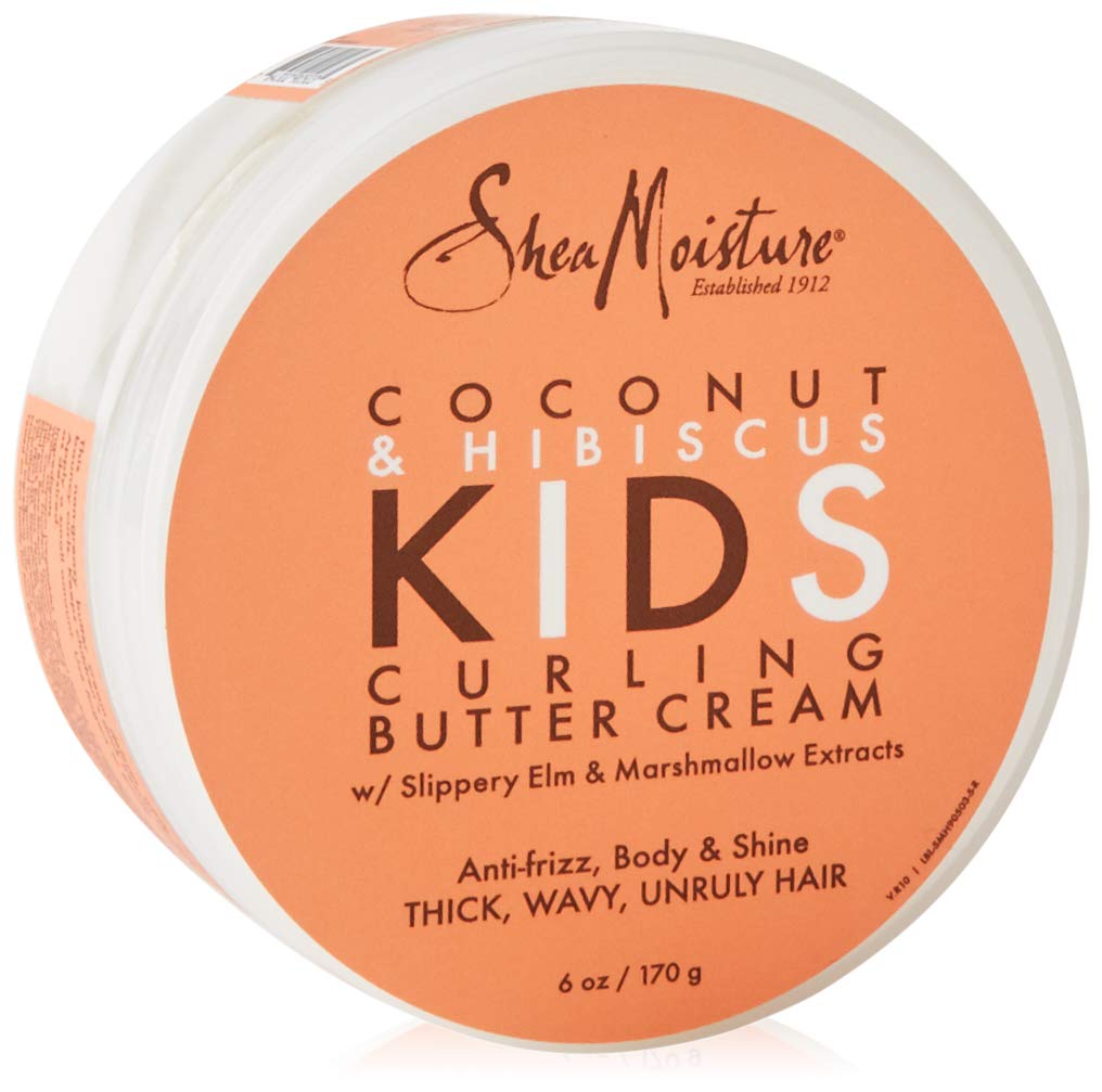 Shea Moisture Kids Coconut & Hibiscus Curling Butter Cream with Shea Butter, Coconut Milk & Oil - Anti-Frizz Hair Care for Kids'